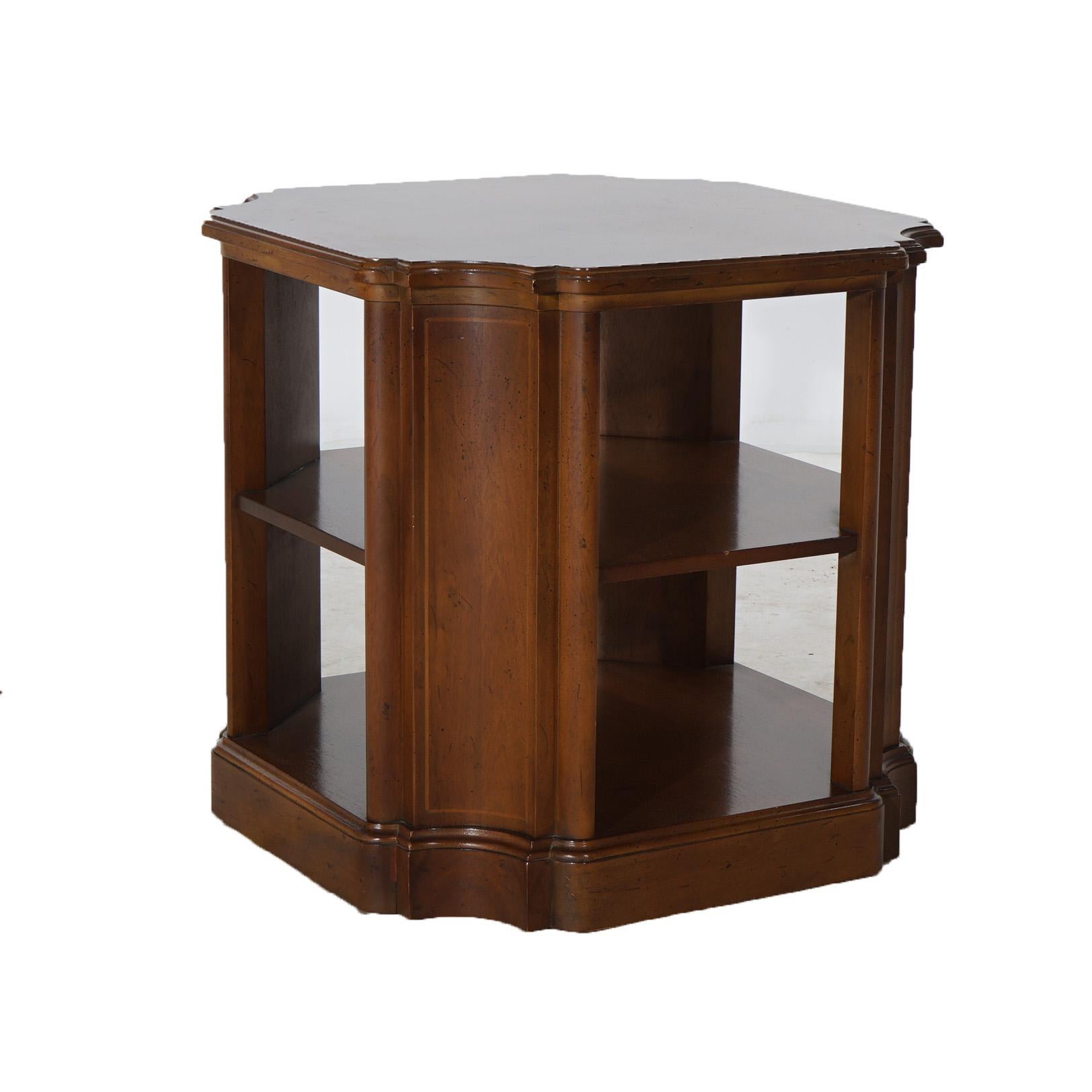 ***Ask About Lower In-House Shipping Rates - Reliable Service & Fully Insured***
Drexel Mahogany Stylized Clip-Corner & Shelved End Table C1940

Measures - 23.25
