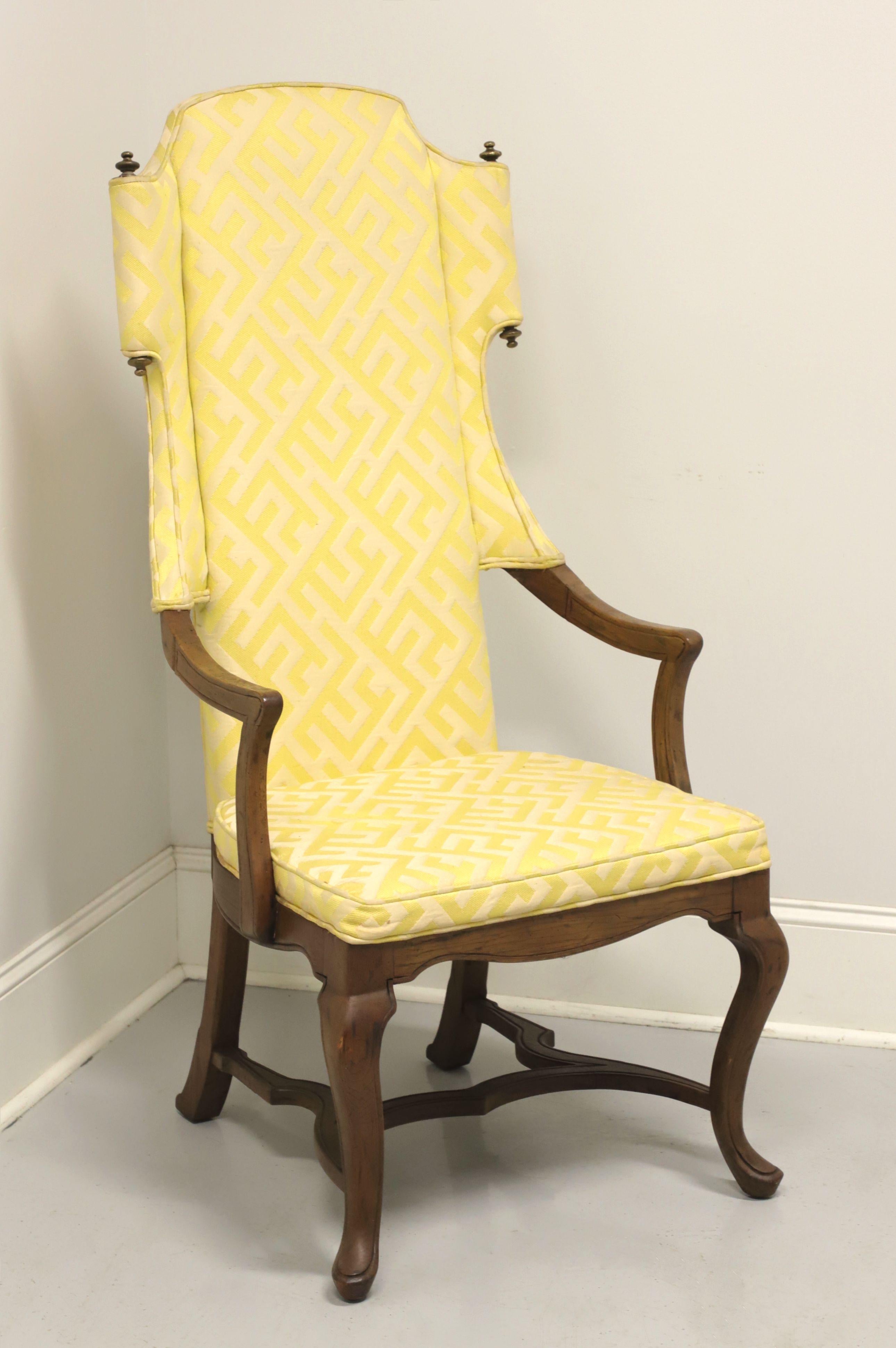 DREXEL Mid 20th Century Spanish Style Wing Chair 4