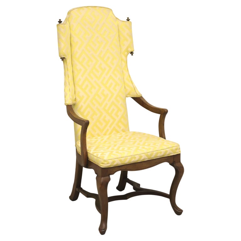 DREXEL Mid 20th Century Spanish Style Wing Chair For Sale
