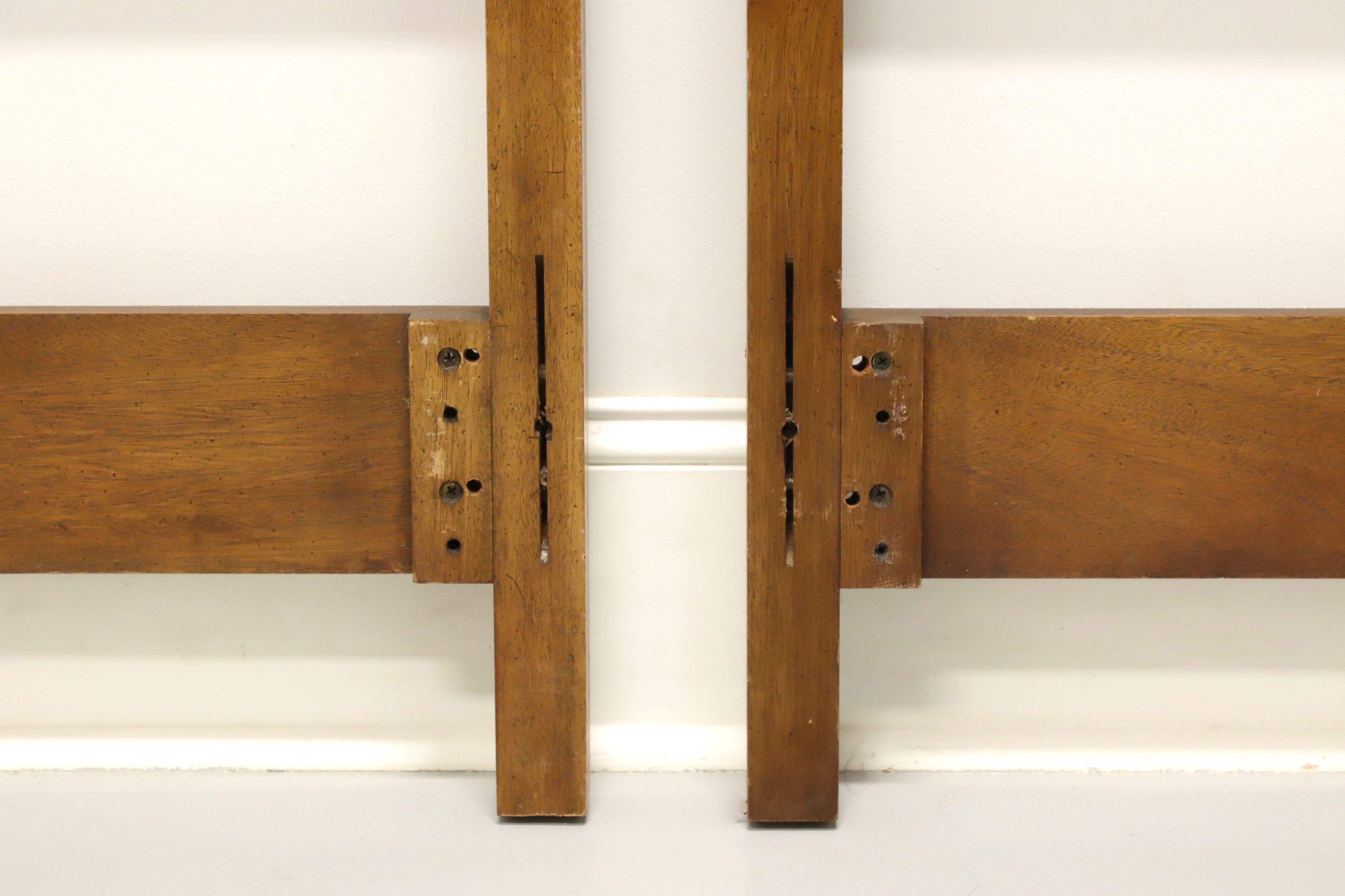 DREXEL Mid 20th Century Walnut Neoclassical Twin Size Headboards - Pair 2