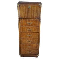 Drexel Mid Century Campaign Style Accolade II Semanier Lingerie Chest of Drawers