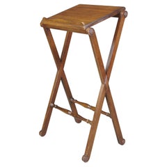 Drexel Mid Century Distressed Walnut French Lectern Podium X Side Book Stand 38"" (Noyer patiné)