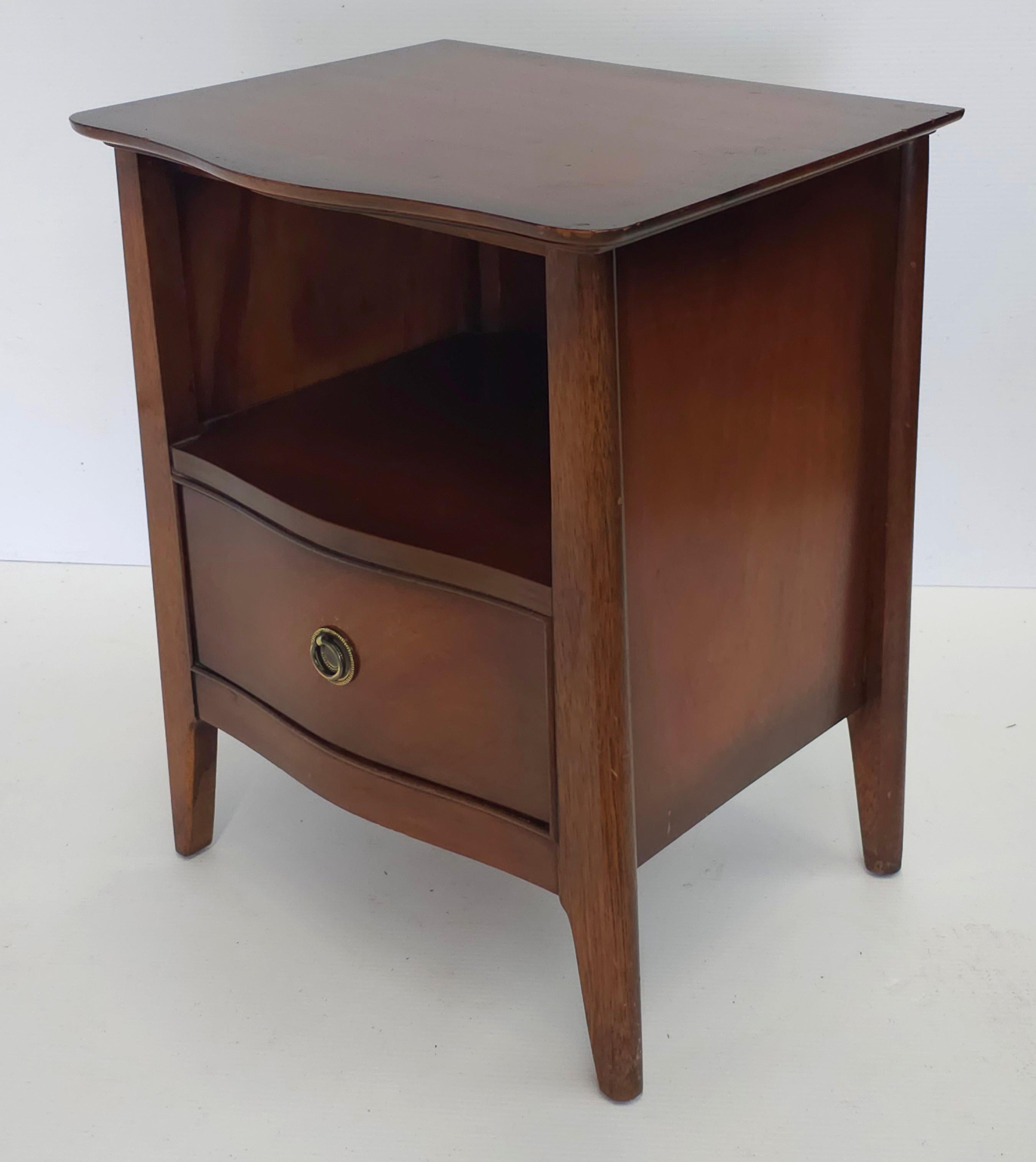 20th Century Drexel Mid-Century Mahogany Bedside Table For Sale