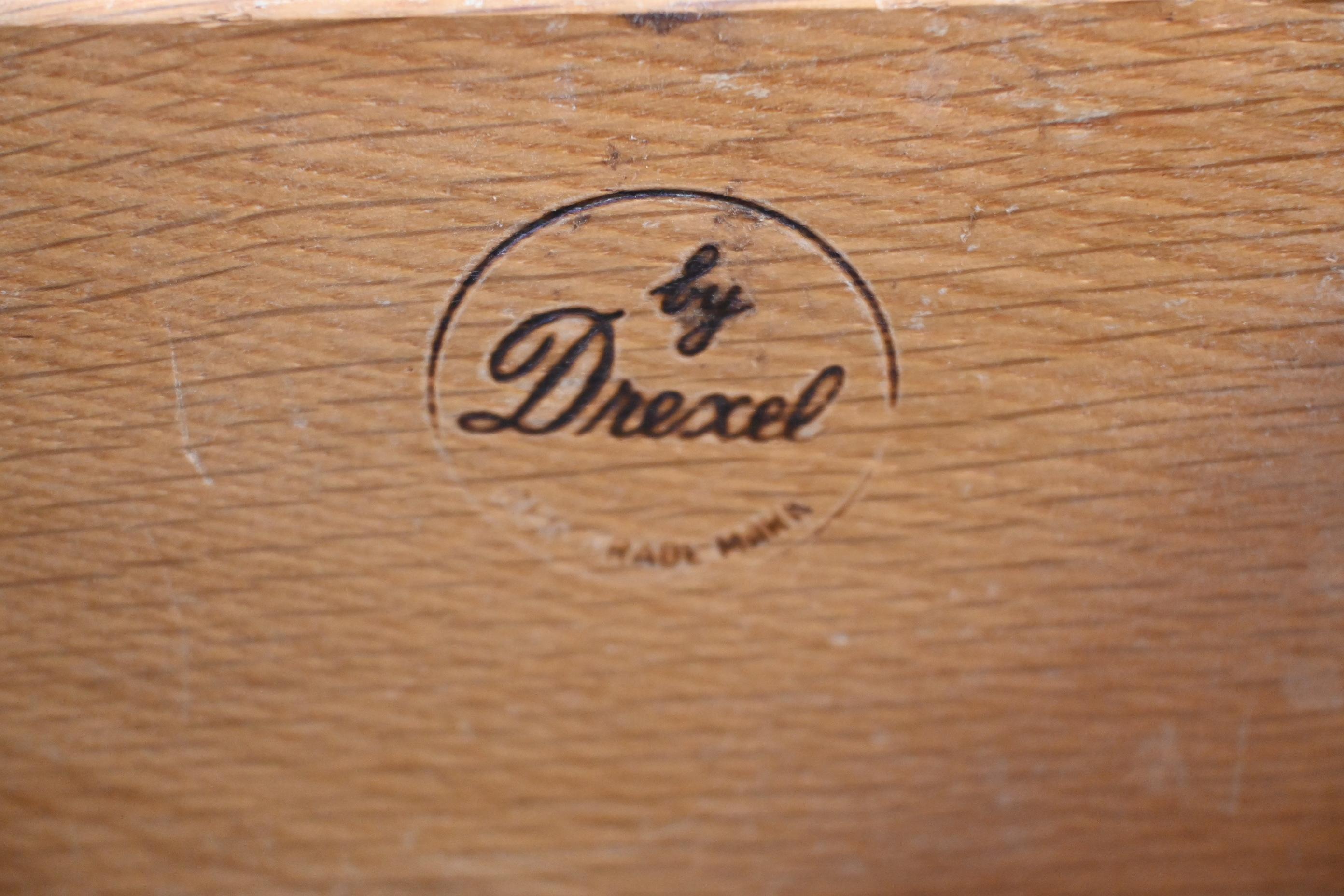 Drexel Mid-Century Modern Black Lacquered Highboy Dresser 6