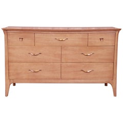 Drexel Mid-Century Modern Bleached Mahogany Dresser or Credenza, 1950s