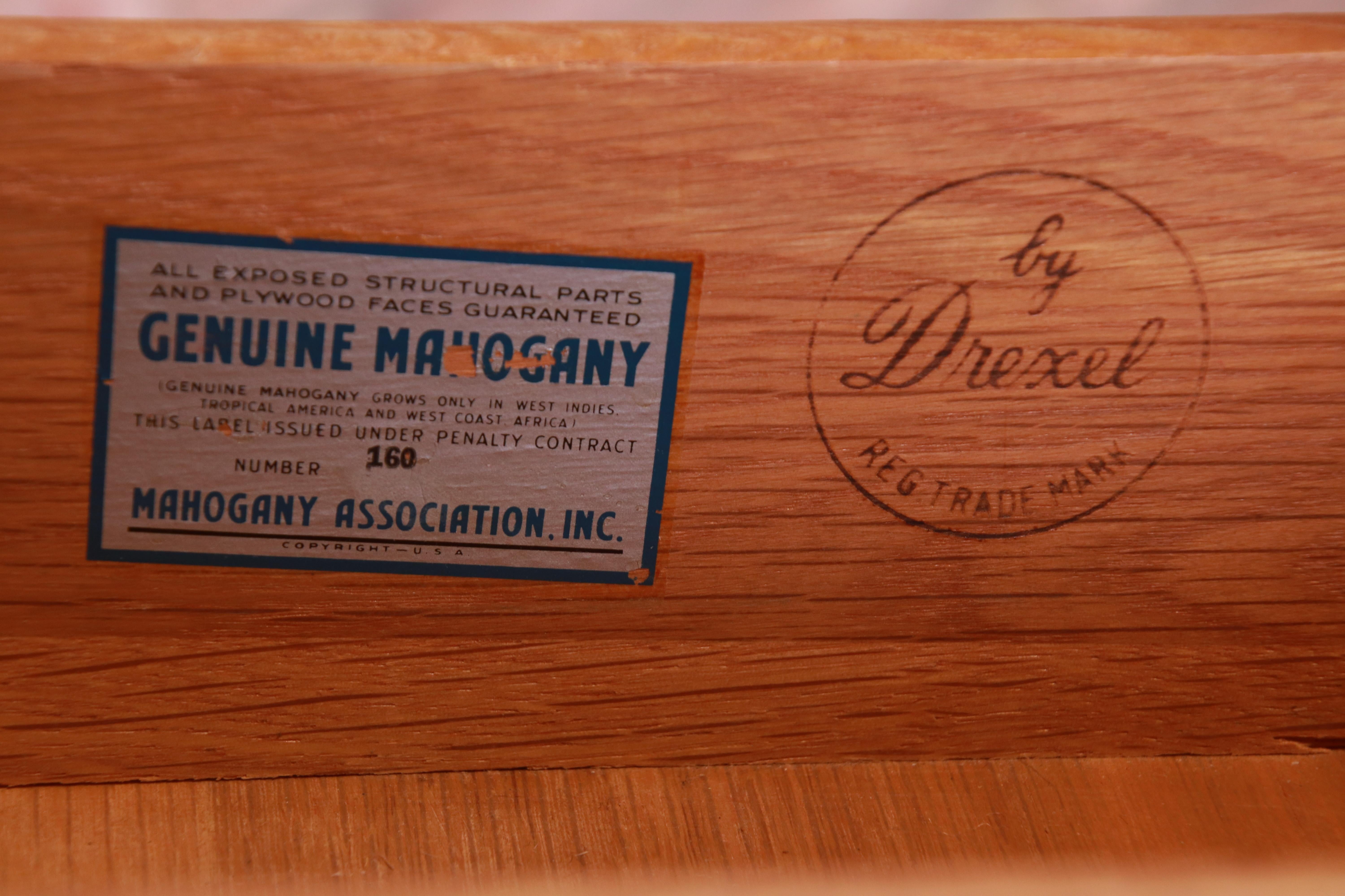 Drexel Mid-Century Modern Bleached Mahogany Highboy Dresser, 1950s 4