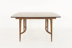 Drexel Mid Century Walnut Expanding Dining Table with 2 Leaves