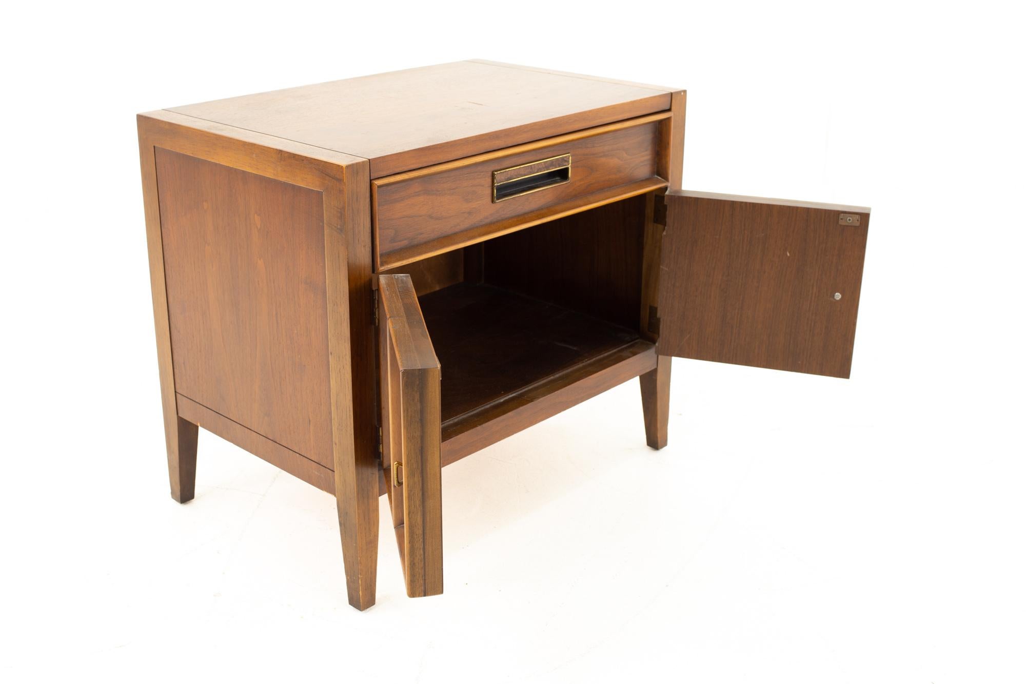 American Drexel Mid Century Walnut Nightstand