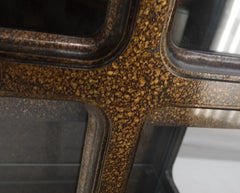 Drexel Pair of Large Tortoise Finish Vitrines Etageres Cupboards Showcases MINT