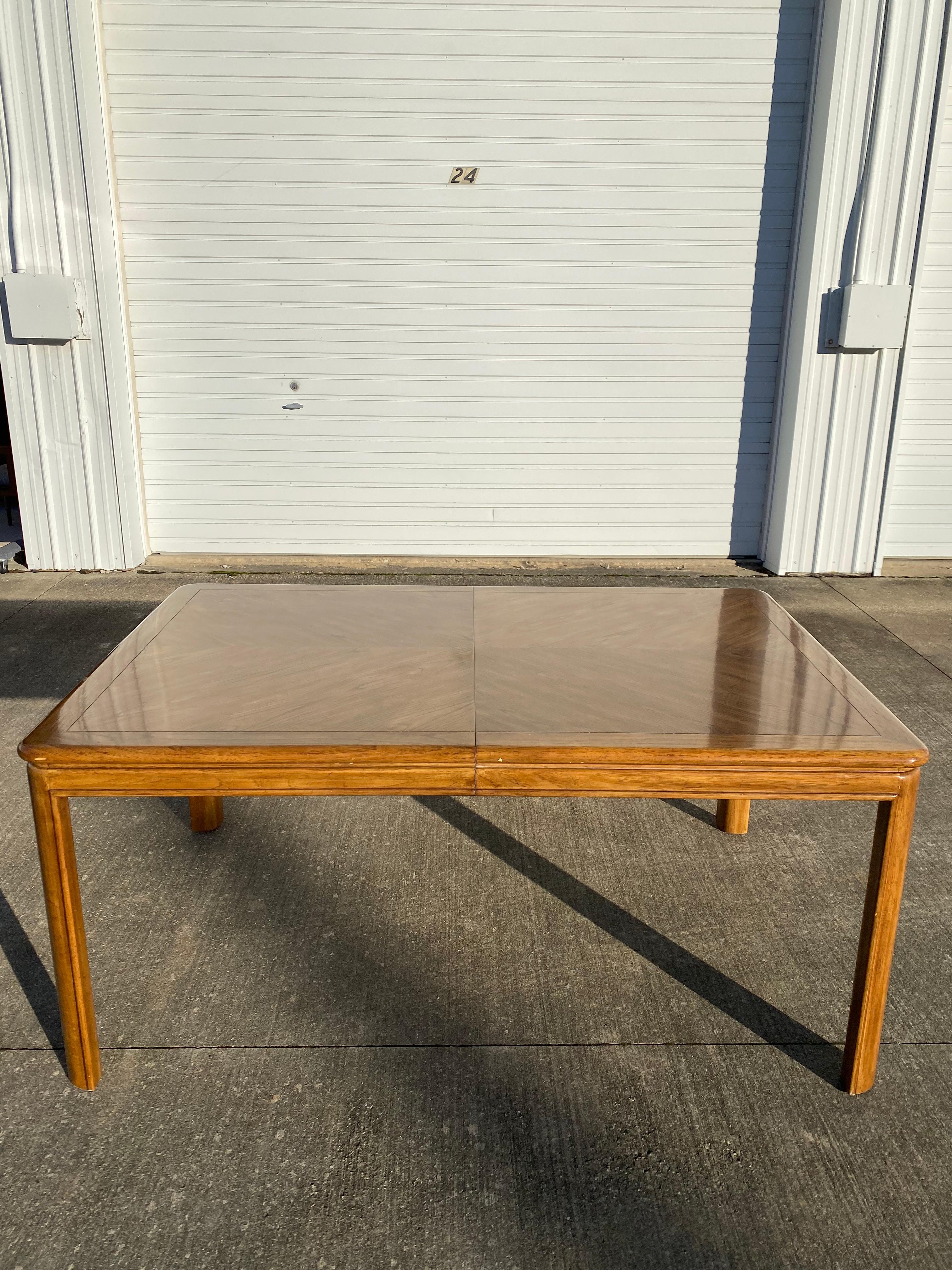 Mid-Century Modern Drexel Passage Postmodern Dining Table w/ 2 Leaves