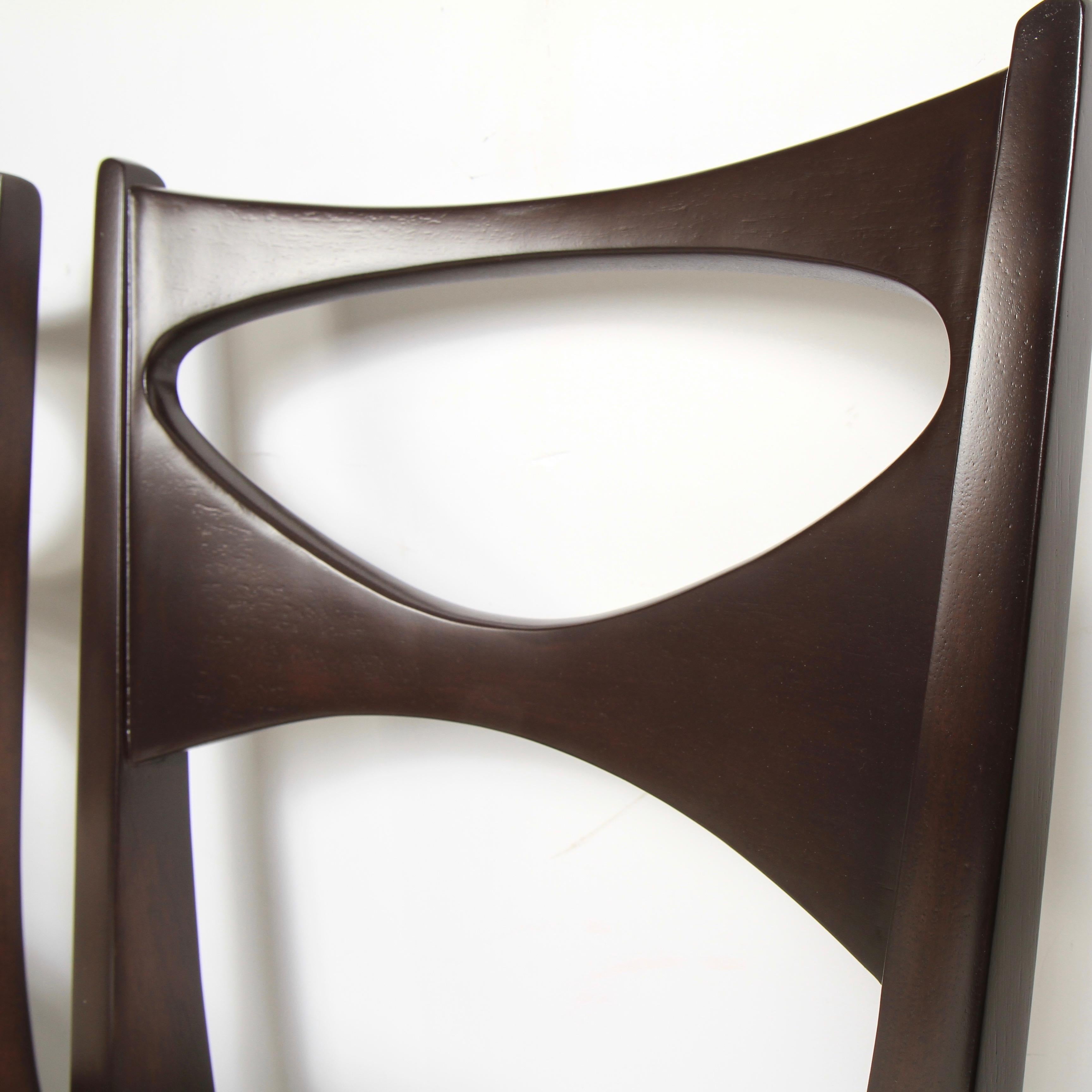 Mid-Century Modern Drexel Profile Dining Chairs by John Van Koert