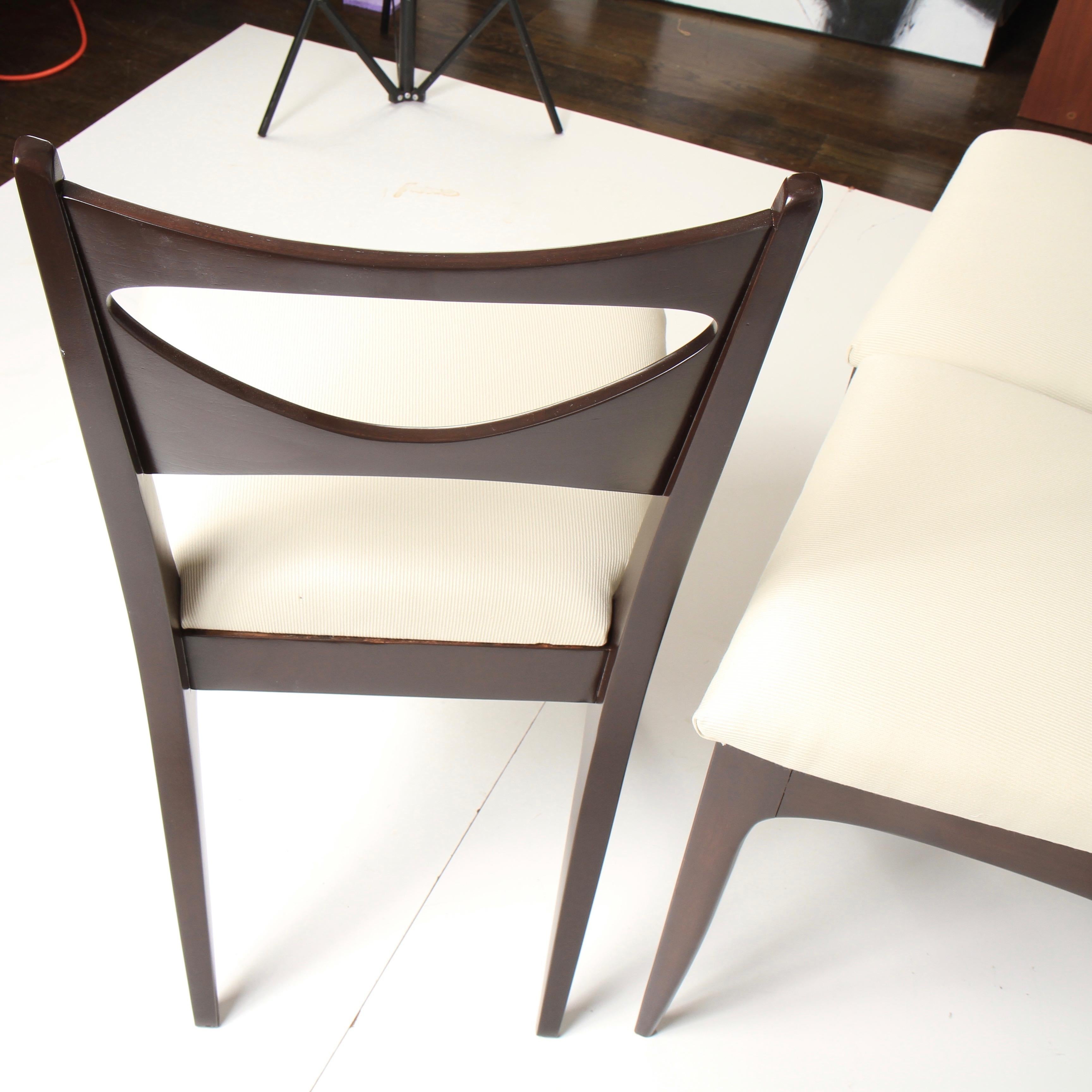 Drexel Profile Dining Chairs by John Van Koert In Good Condition In New London, CT