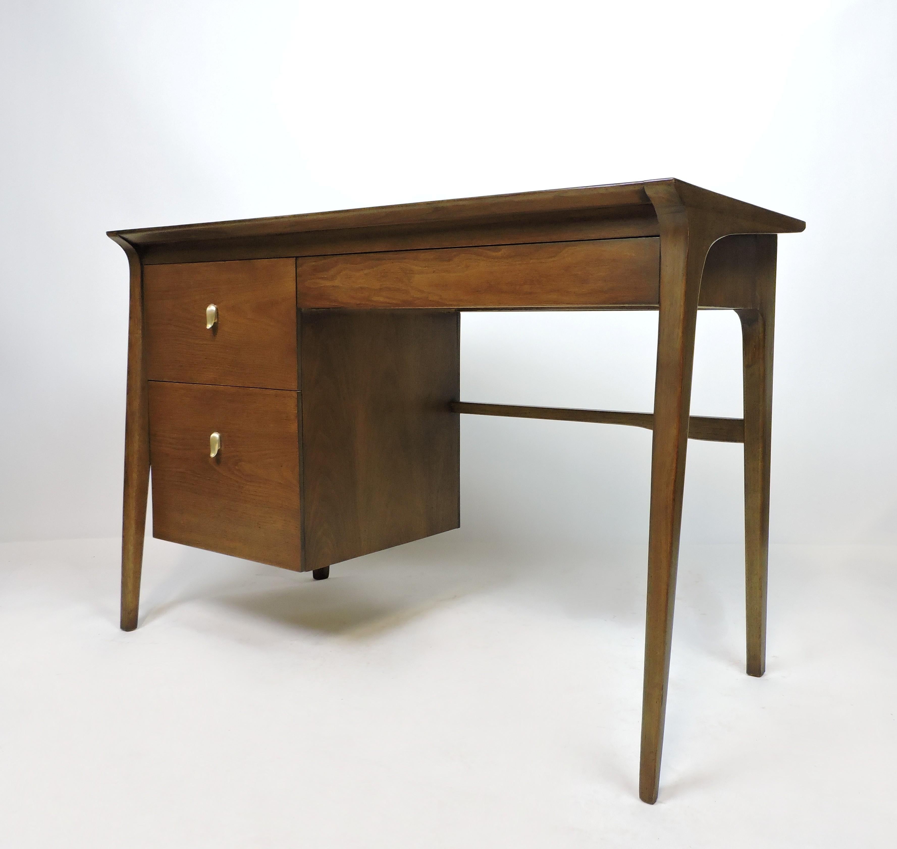 Drexel Profile Mid-Century Modern Walnut K95 Desk by John Van Koert 3