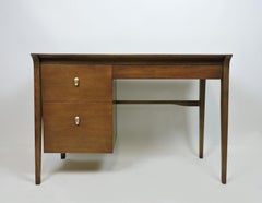 Drexel Profile Mid-Century Modern Walnut K95 Desk by John Van Koert