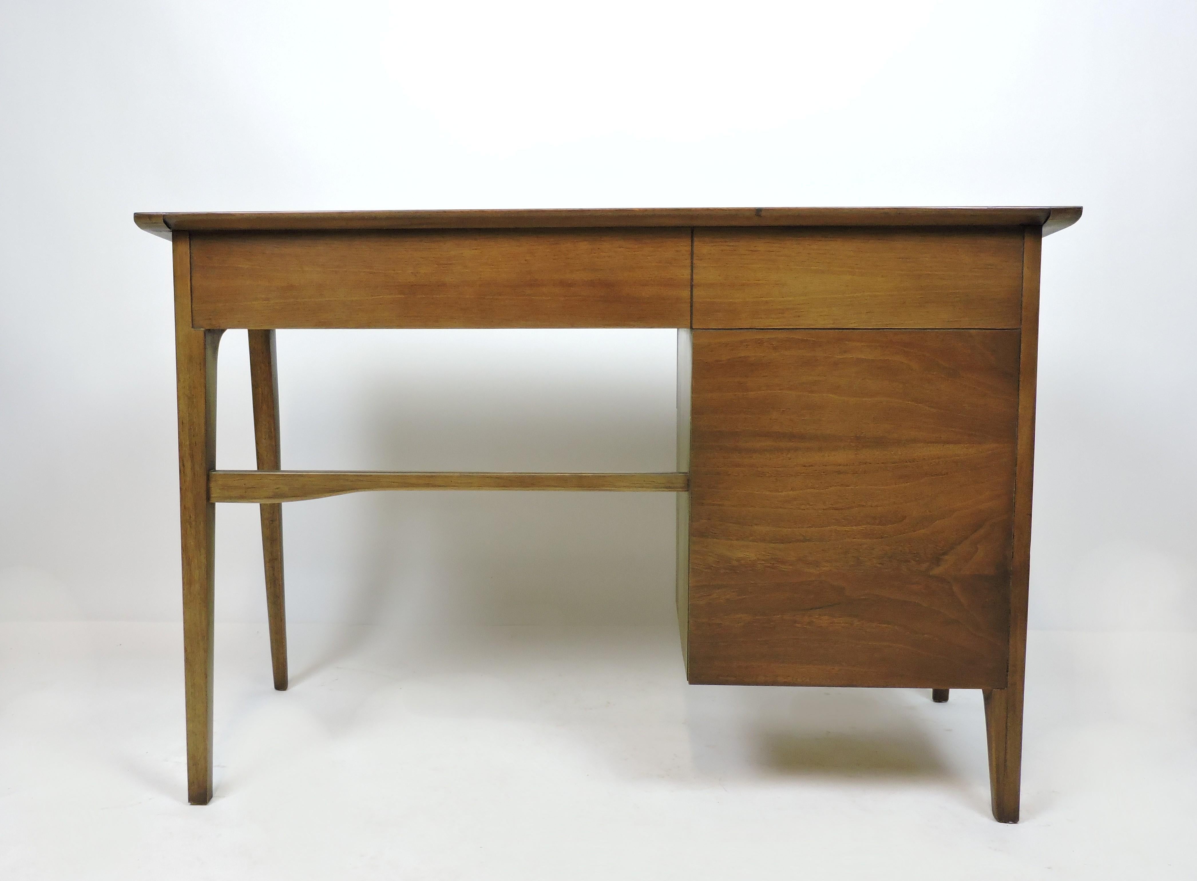 American Drexel Profile Mid-Century Modern Walnut K95 Desk by John Van Koert