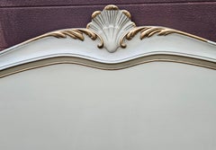 Drexel Provincial Mahogany Partial Gilt and Cream King Size Headboard