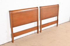Drexel Regency Carved Mahogany Twin Headboards, Pair