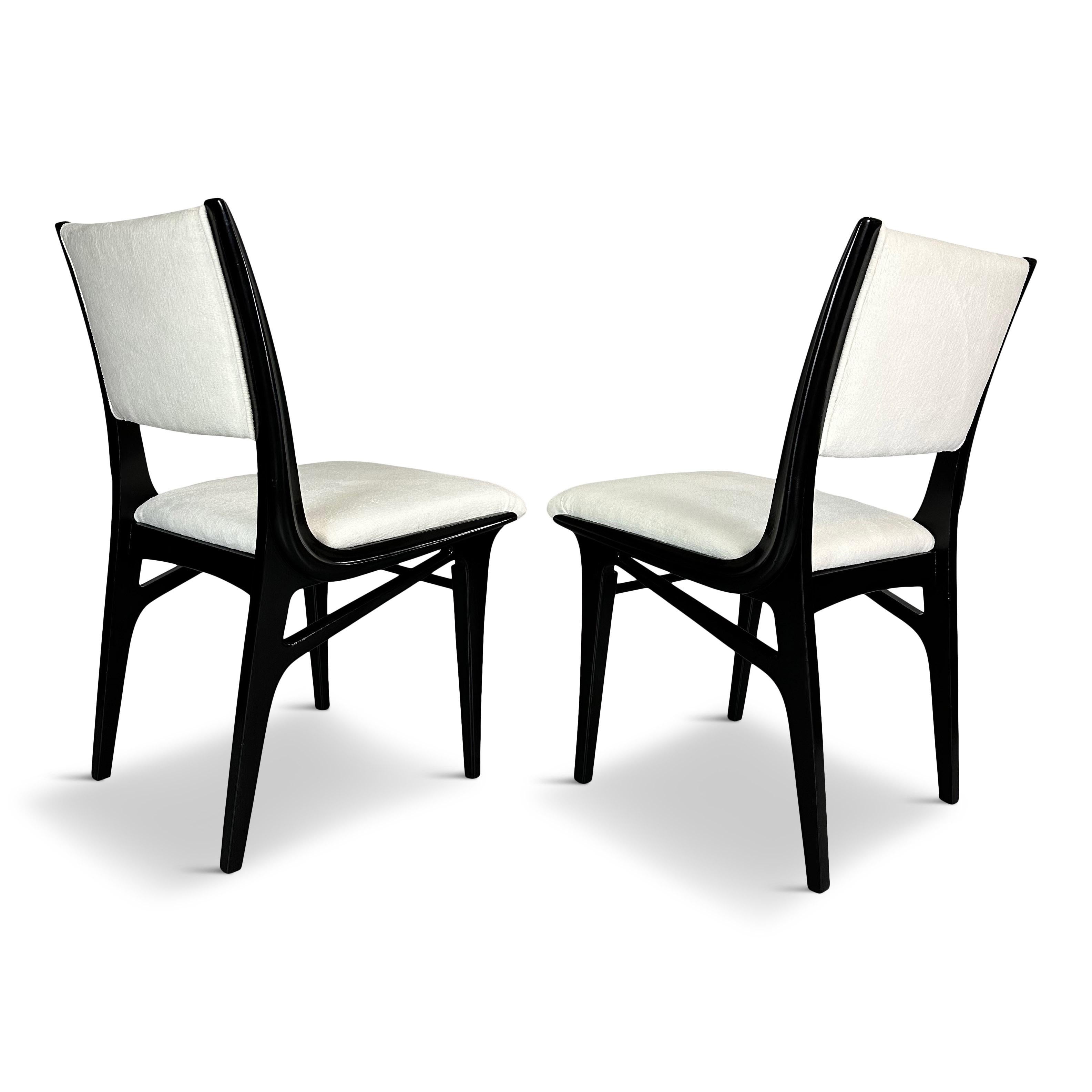 Ensemble Drexel de six fauteuils laqués modernistes de John Van Koert Mid Century en vente 1