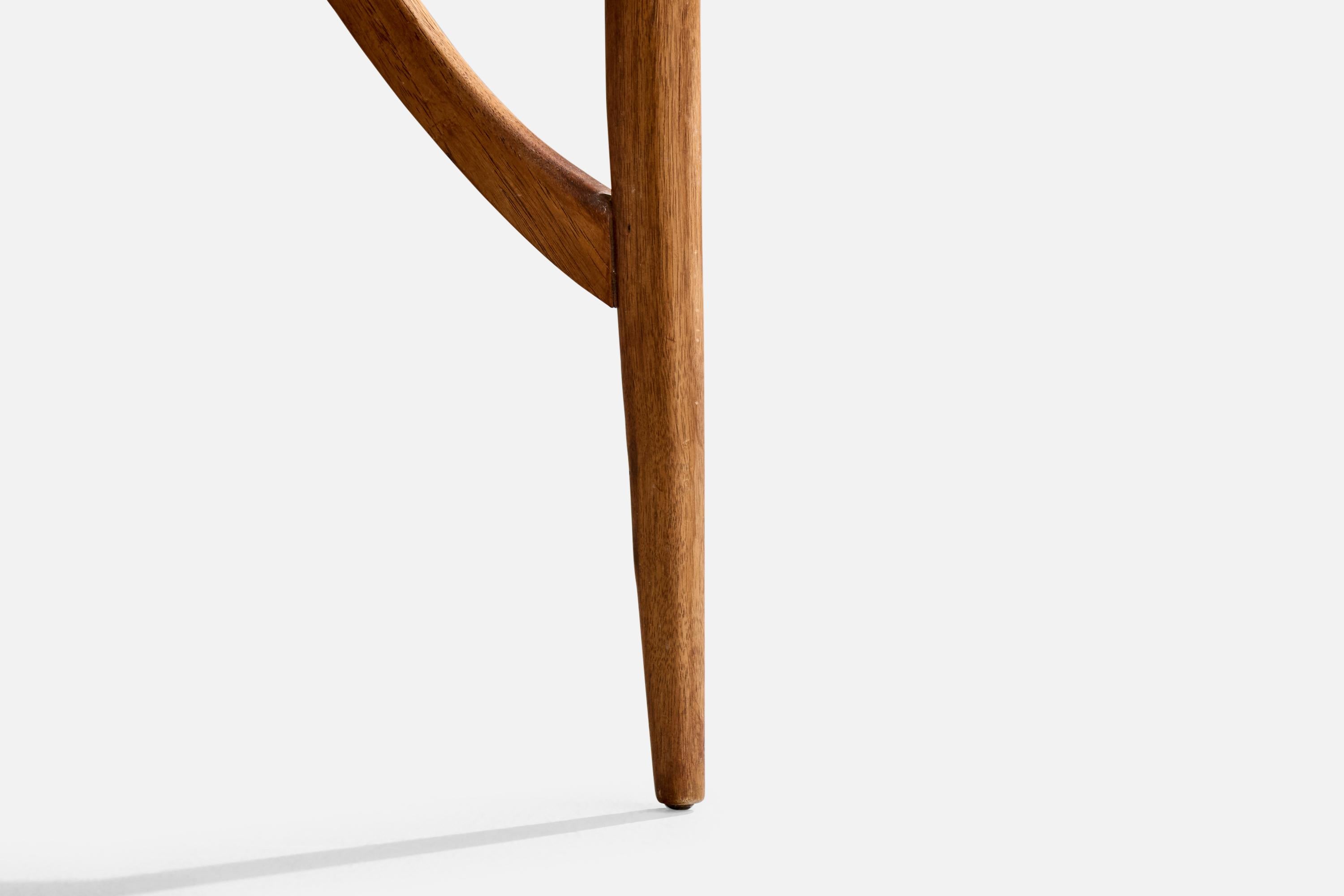 Drexel, Side Chair, Oak, Mohair, USA, 1950s For Sale 6