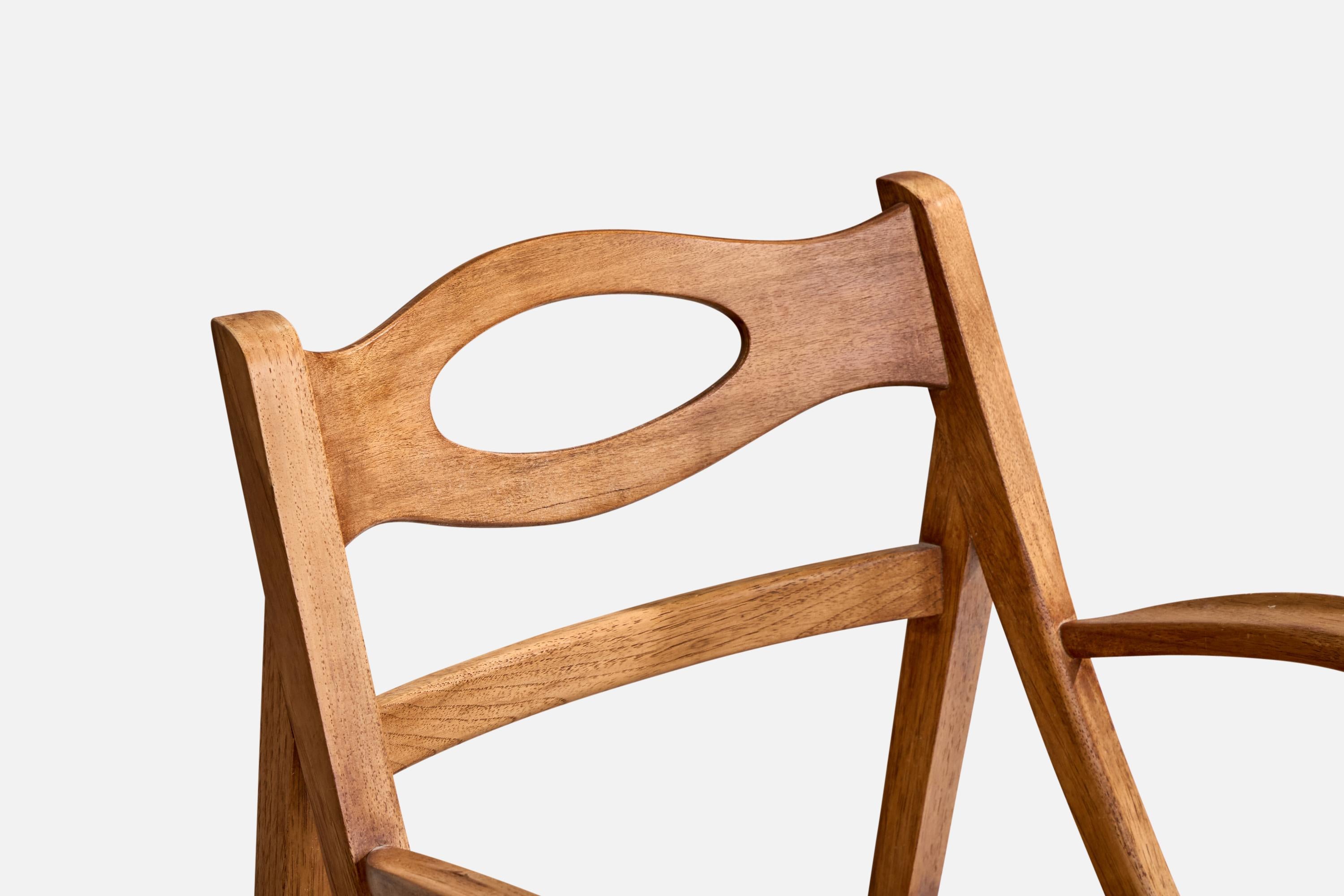 Drexel, Side Chair, Oak, Mohair, USA, 1950s For Sale 2