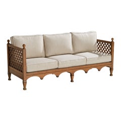 Drexel, Sofa, Oak, Fabric, USA, 1950s