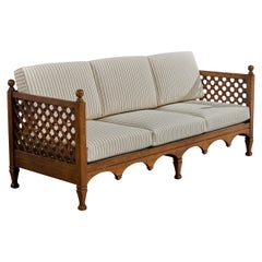 Drexel, Sofa, Oak, Fabric, USA, 1950s