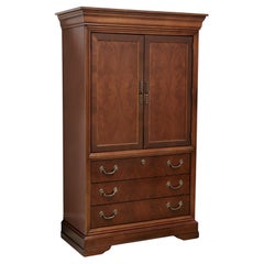 DREXEL Studio Marseille Mahogany French Style Armoire / Linen Press