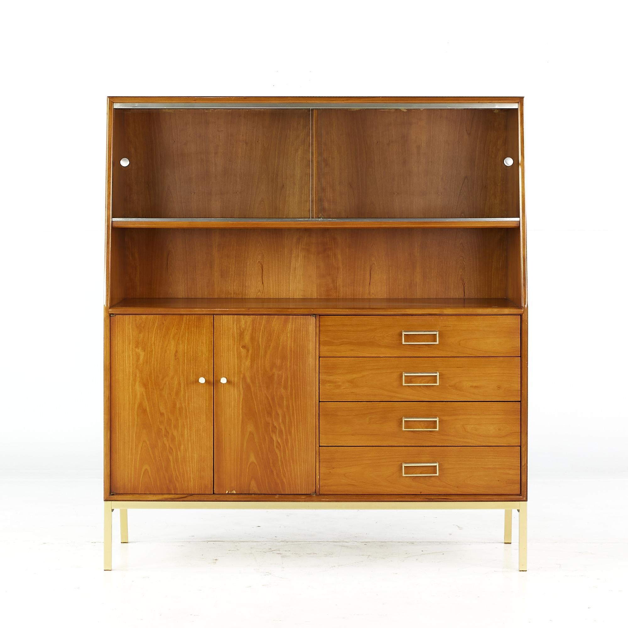 Drexel suncoast mid-century walnut, cane and brass buffet.

This buffet measures: 48 wide x 18 deep x 54 inches high.

All pieces of furniture can be had in what we call restored vintage condition. That means the piece is restored upon purchase