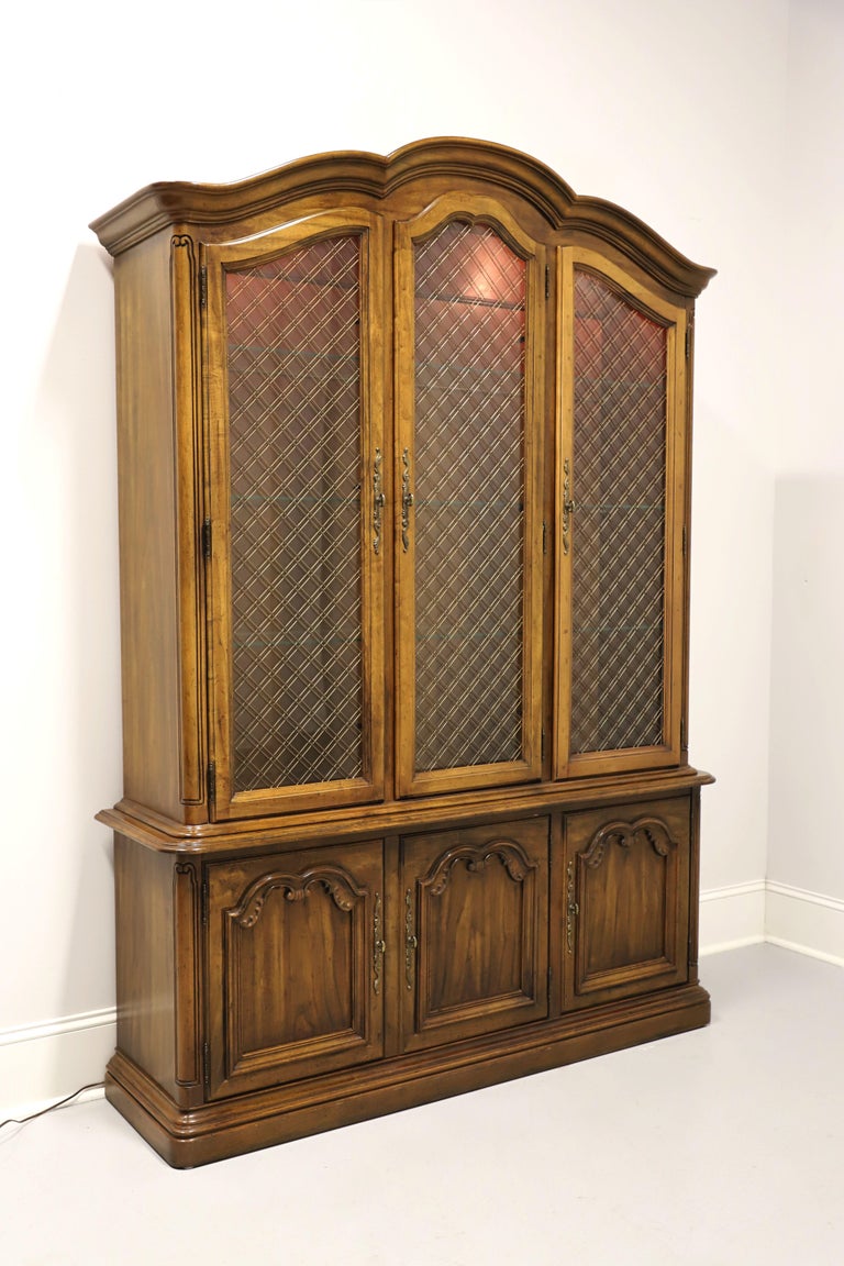 DREXEL Touraine II Pecan French Country China Cabinet For Sale at
