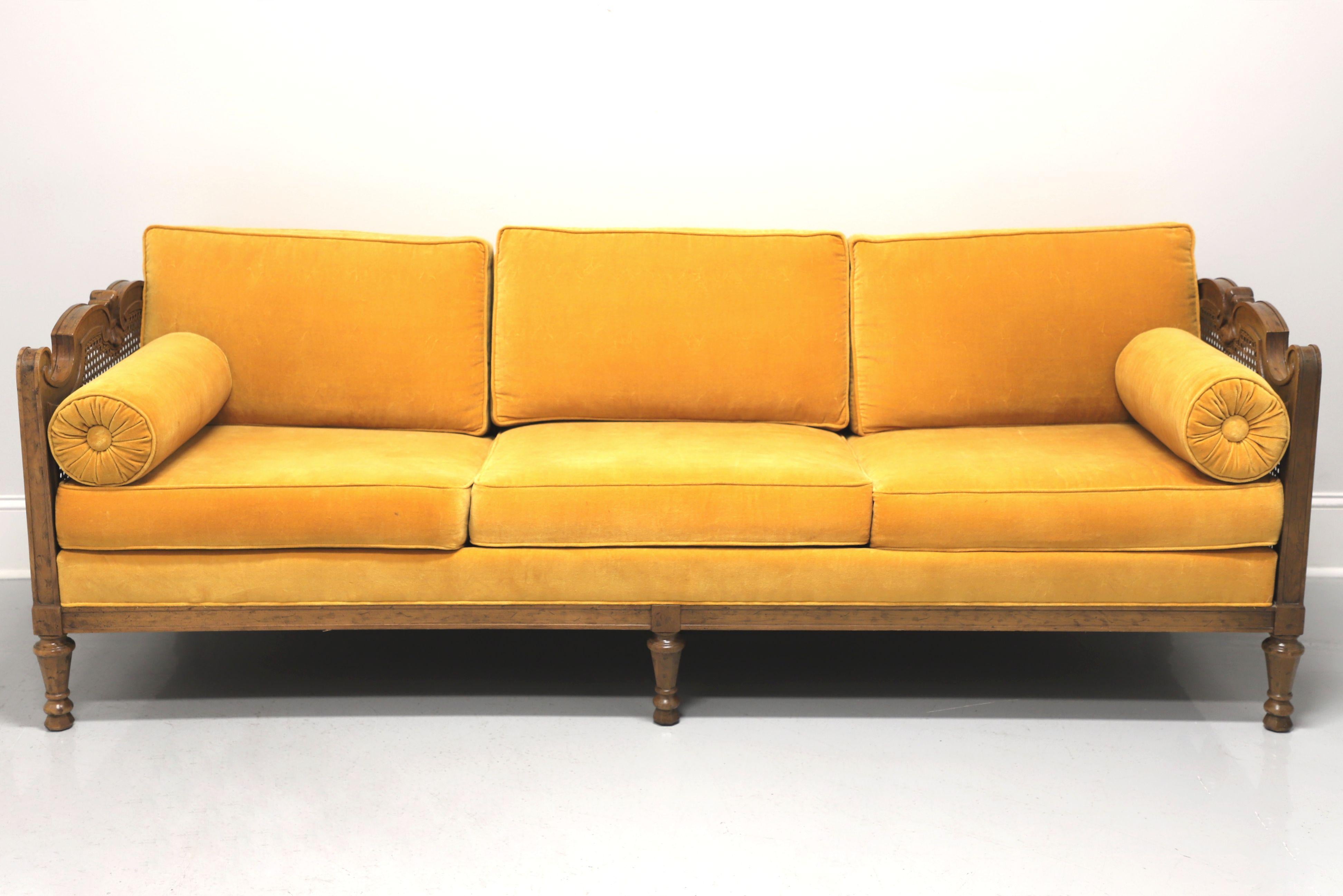 DREXEL Velero Mid 20th Century Spanish Style Caned Sofa 1