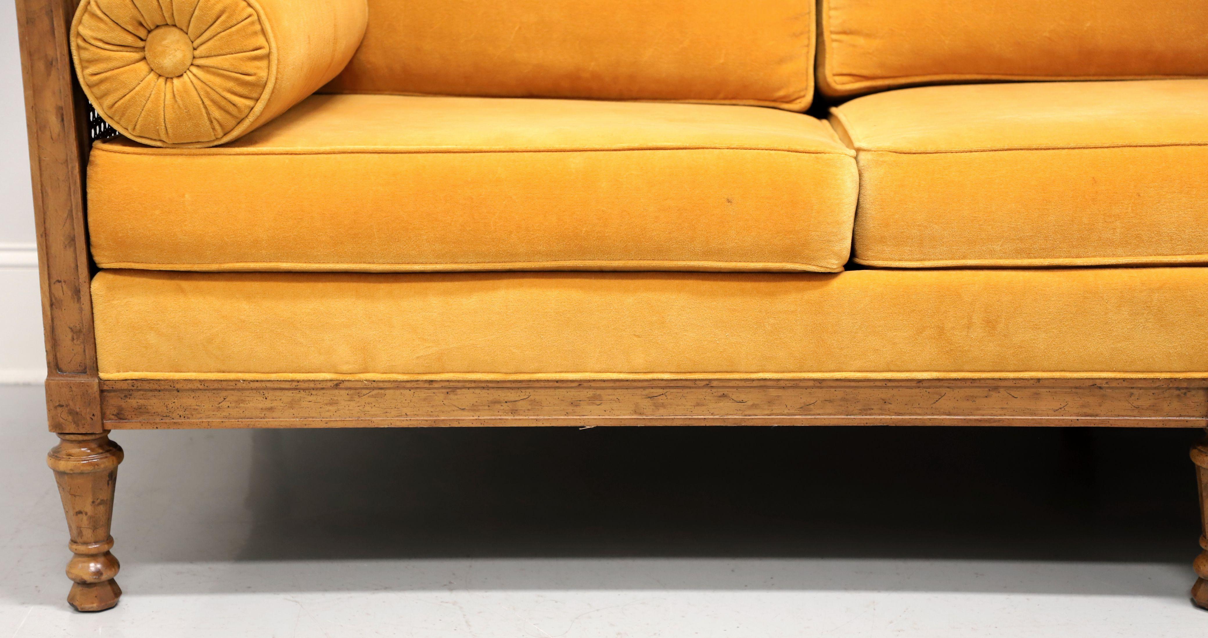 American DREXEL Velero Mid 20th Century Spanish Style Caned Sofa