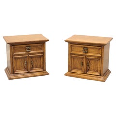 Vintage DREXEL Velero Mid 20th Century Spanish Style Nightstands - Pair