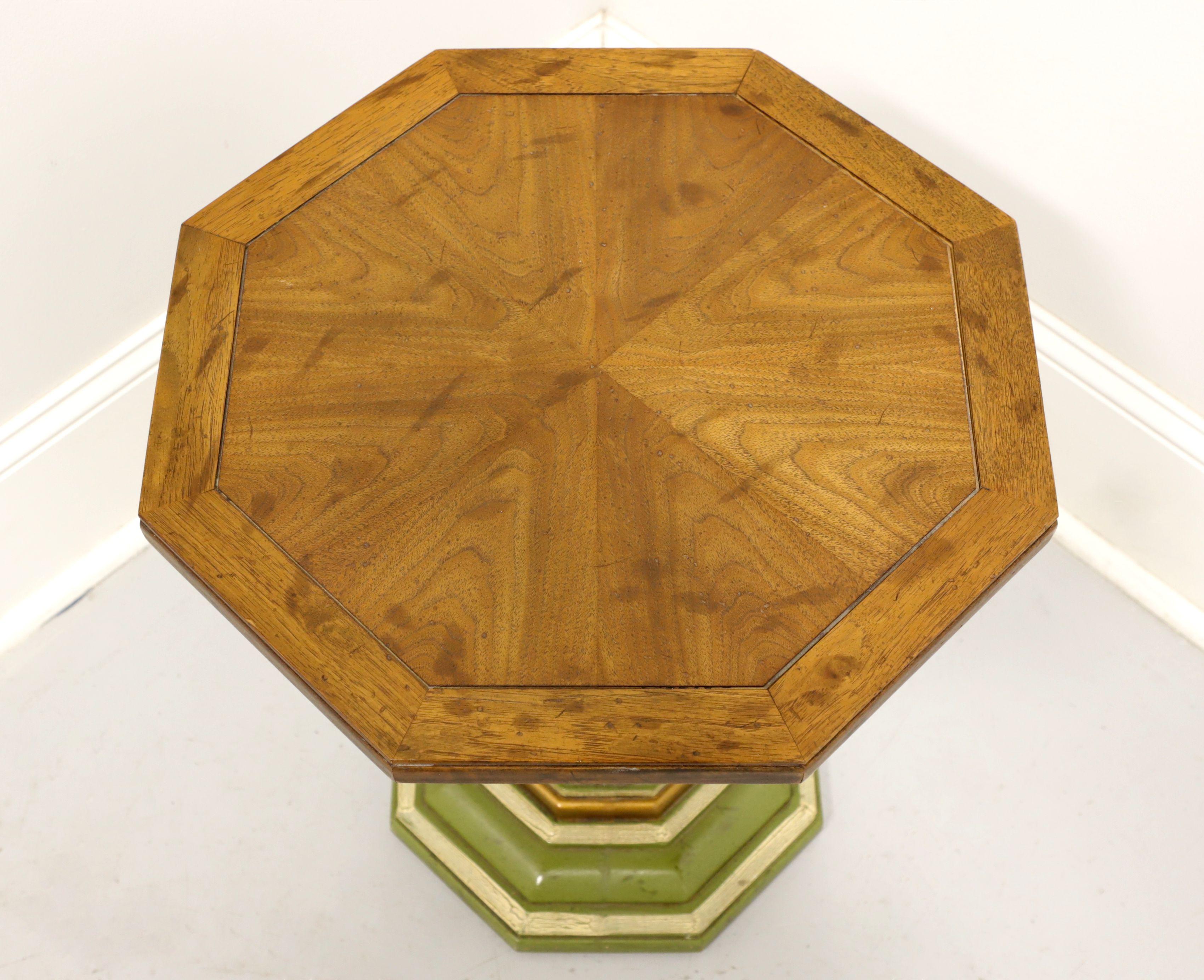 DREXEL Velero Mid 20th Century Spanish Style Octagonal Accent Table In Good Condition In Charlotte, NC