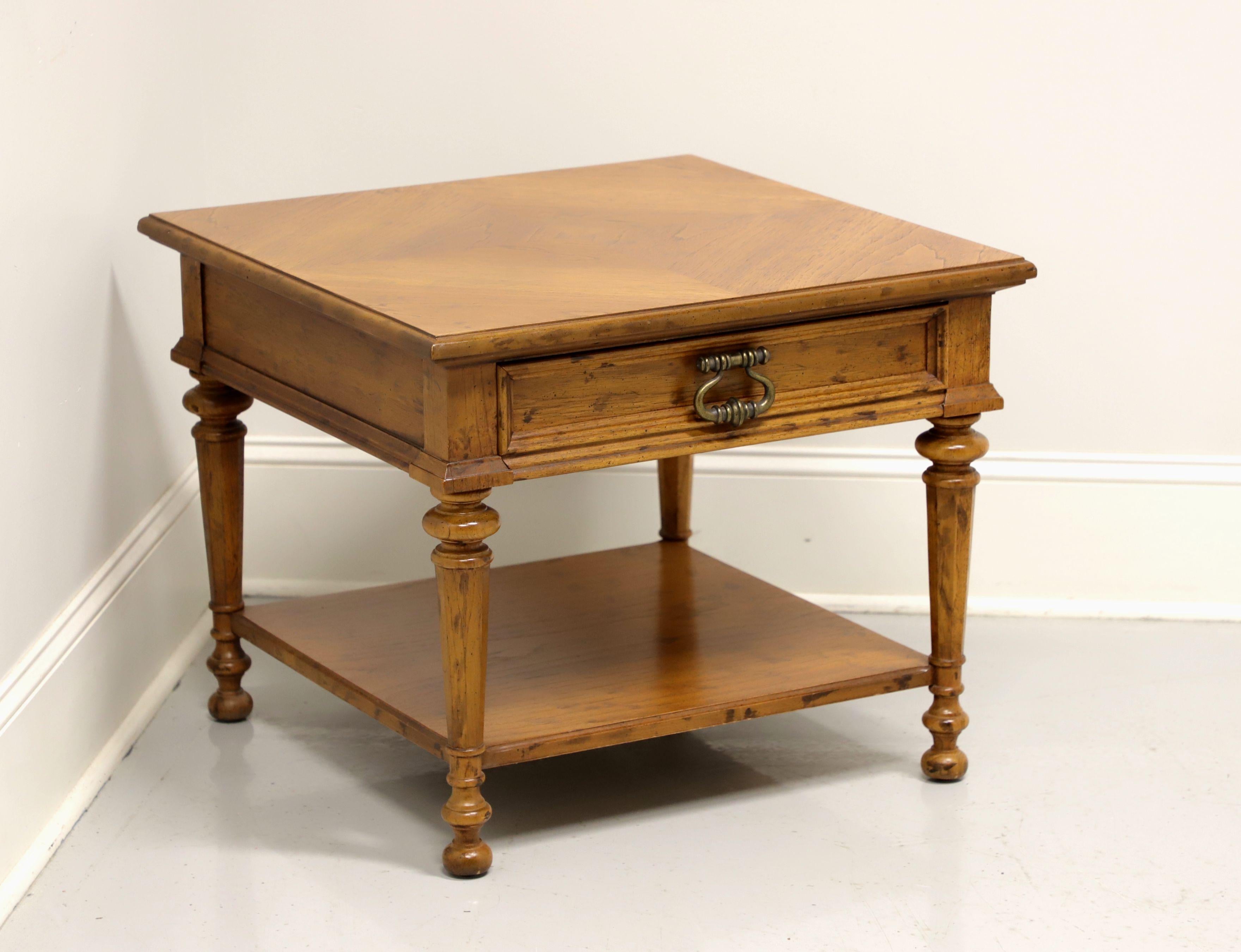 DREXEL Velero Mid 20th Century Spanish Style Square End Side Table For Sale 6