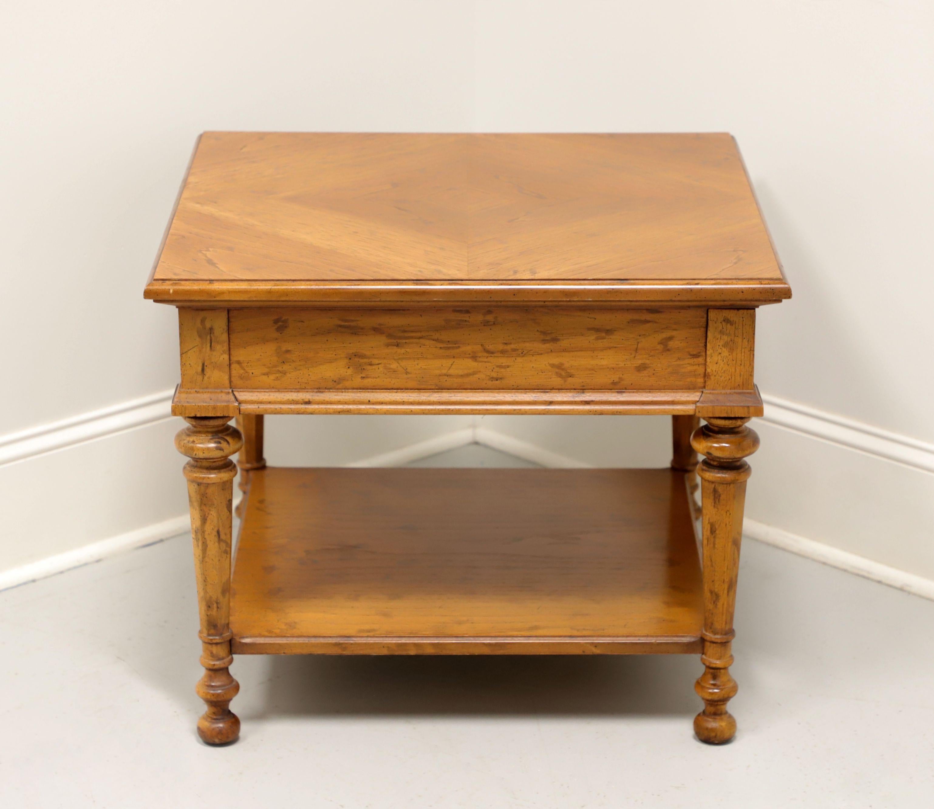 Spanish Colonial DREXEL Velero Mid 20th Century Spanish Style Square End Side Table For Sale