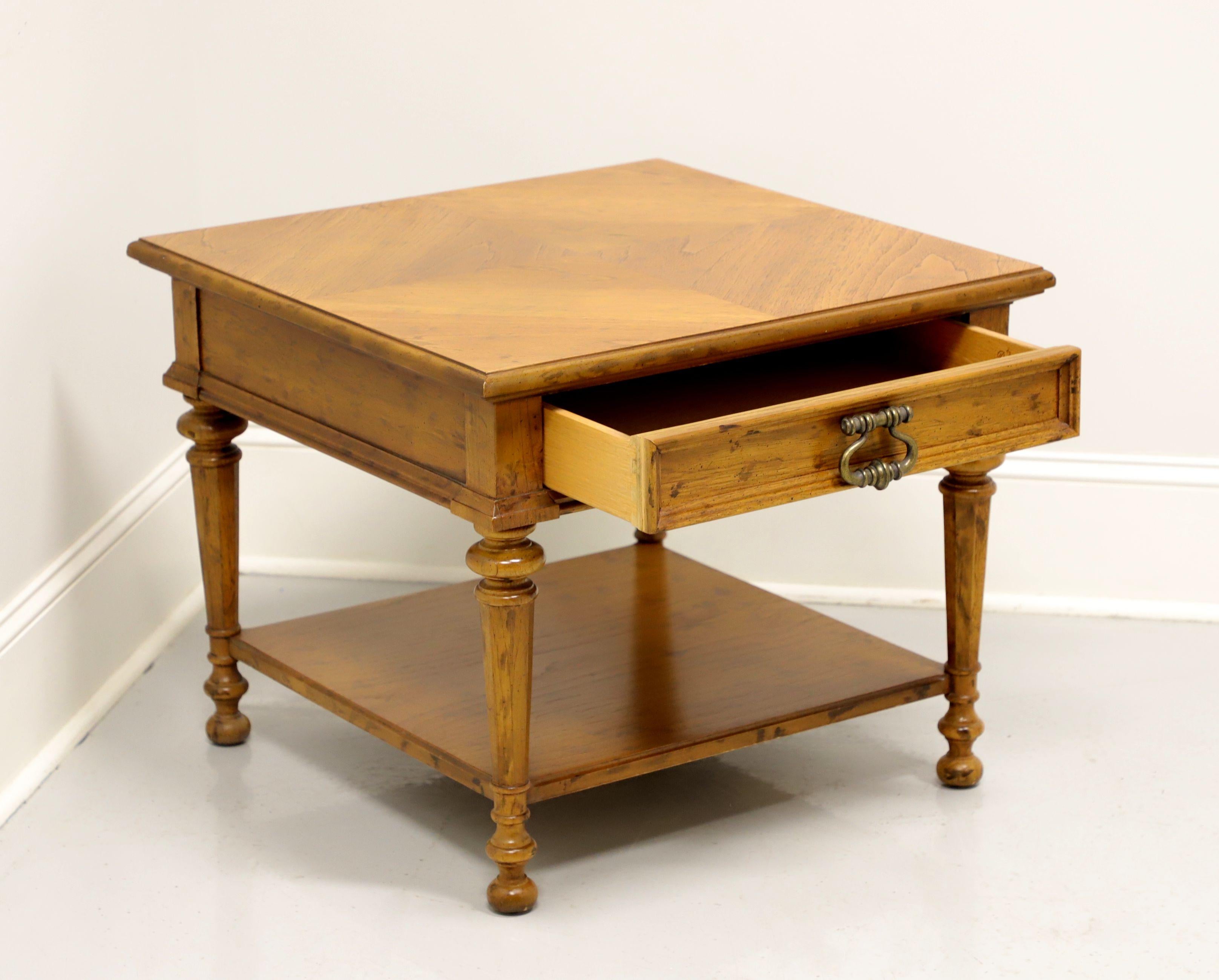 American DREXEL Velero Mid 20th Century Spanish Style Square End Side Table For Sale