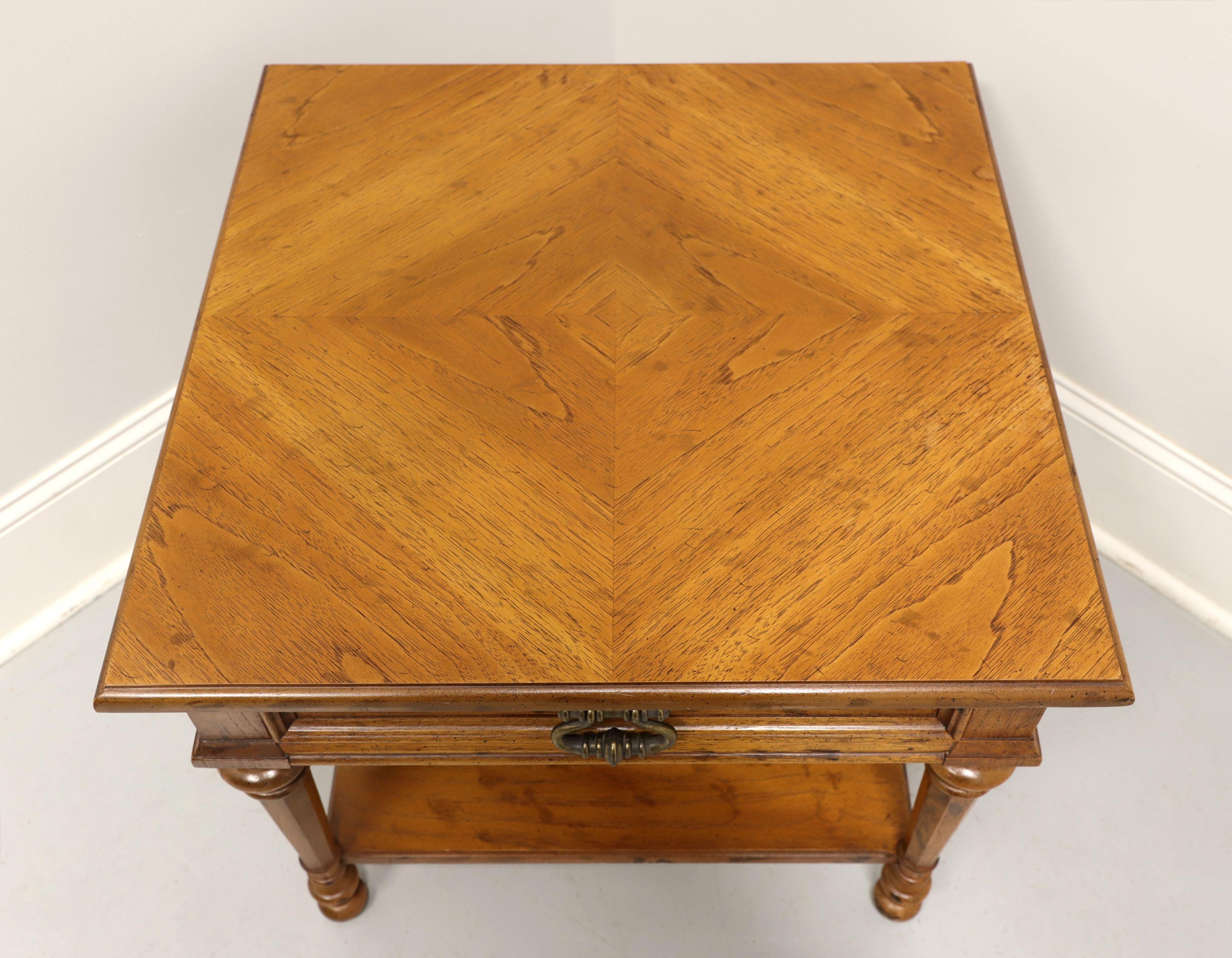 DREXEL Velero Mid 20th Century Spanish Style Square End Side Table In Good Condition For Sale In Charlotte, NC