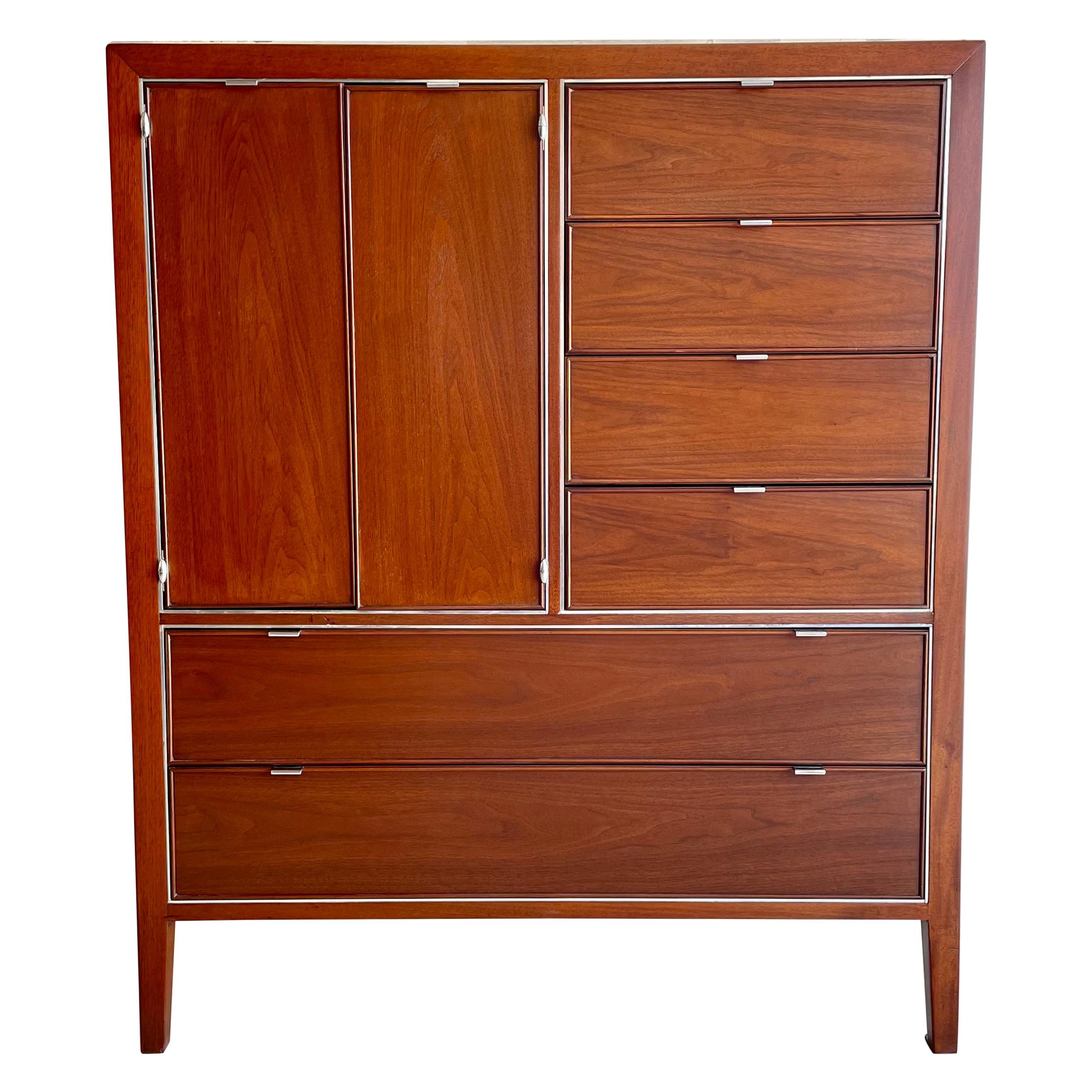 Drexel Accolade Flip-Top Mirrored Vanity Lingerie Chest of Drawers Dresser  at 1stDibs