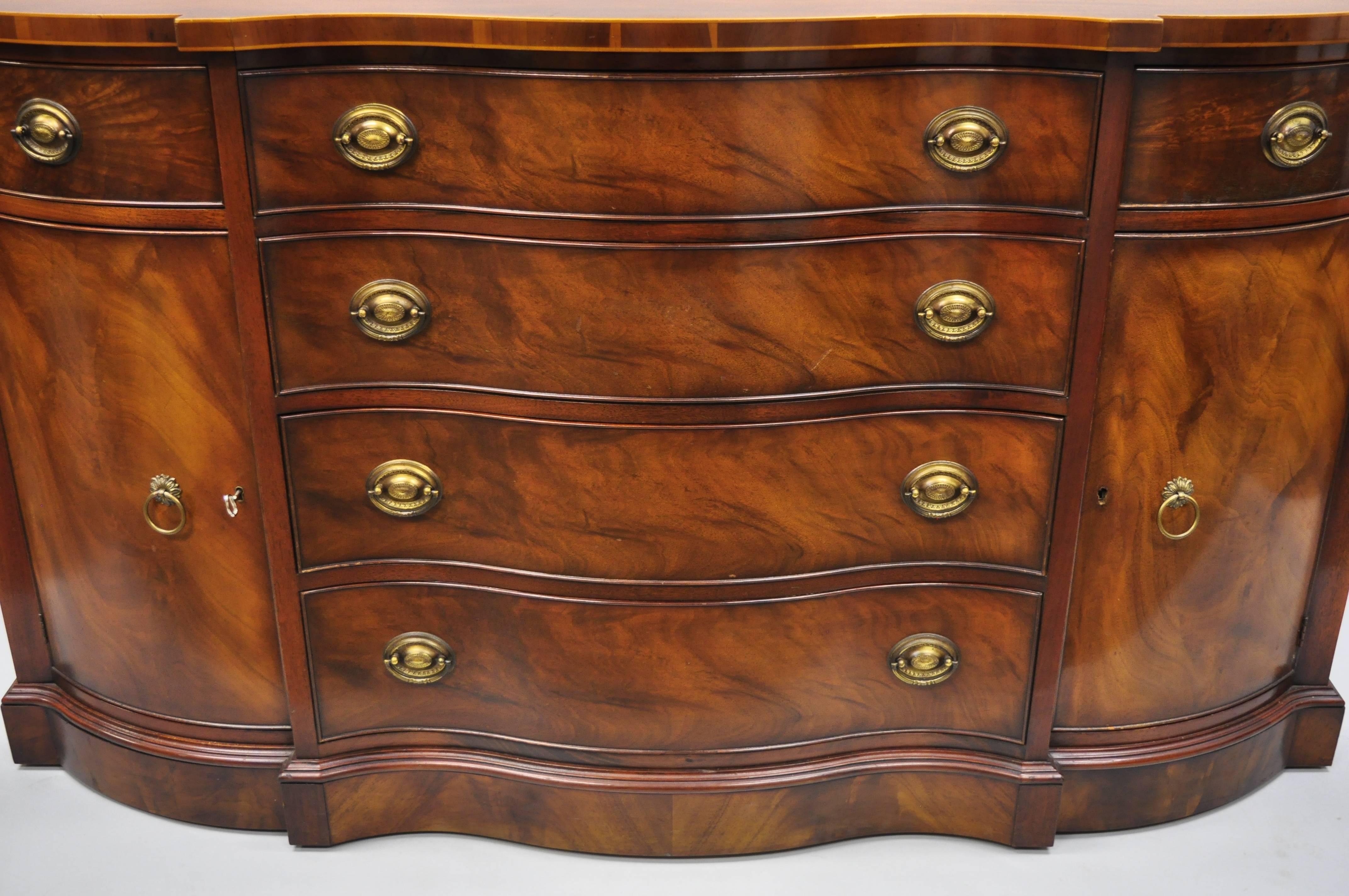 Drexel Wallace Nutting Serpentine Front Mahogany Sideboard Server Buffet 3