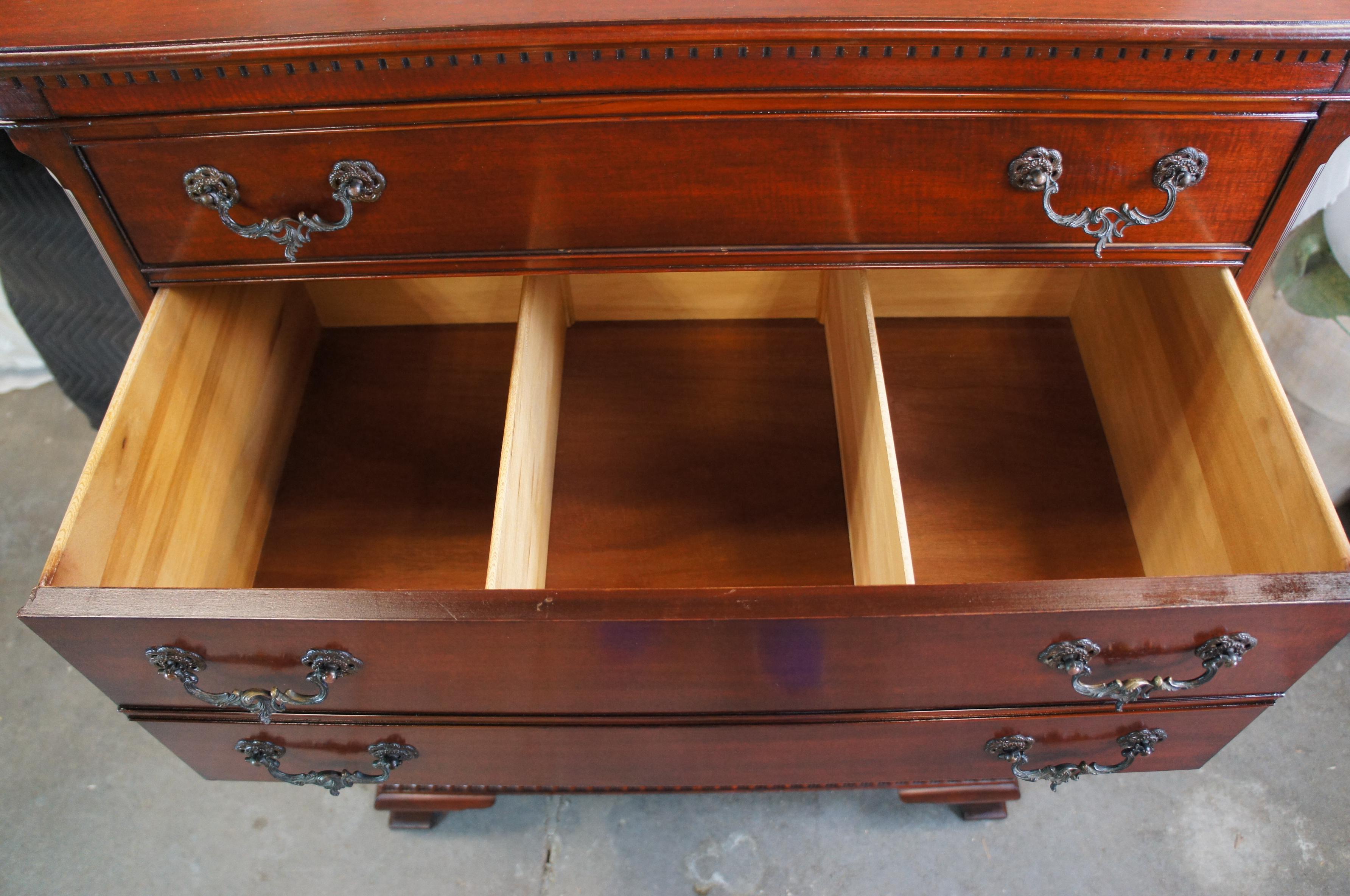 Drexel Wentworth House Georgian Mahogany Tallboy Dresser Chest on Chest 2