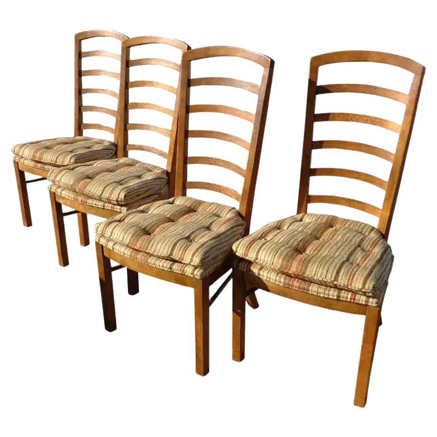 Set of 6 Drexel Woodbriar Dining Chairs  For Sale