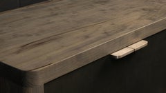 DREYFUS Floating Sideboard by AMBROZIA, Oxidized Maple, Leather & Dull Champagne