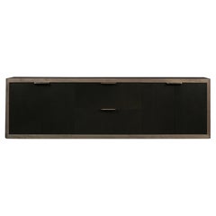 DREYFUS Floating Sideboard by AMBROZIA, Oxidized Maple, Leather & Dull Champagne