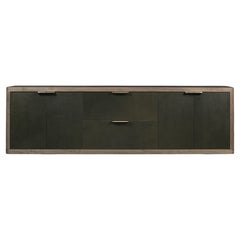 DREYFUS Floating Sideboard by AMBROZIA, Oxidized Maple, Leather & Dull Champagne