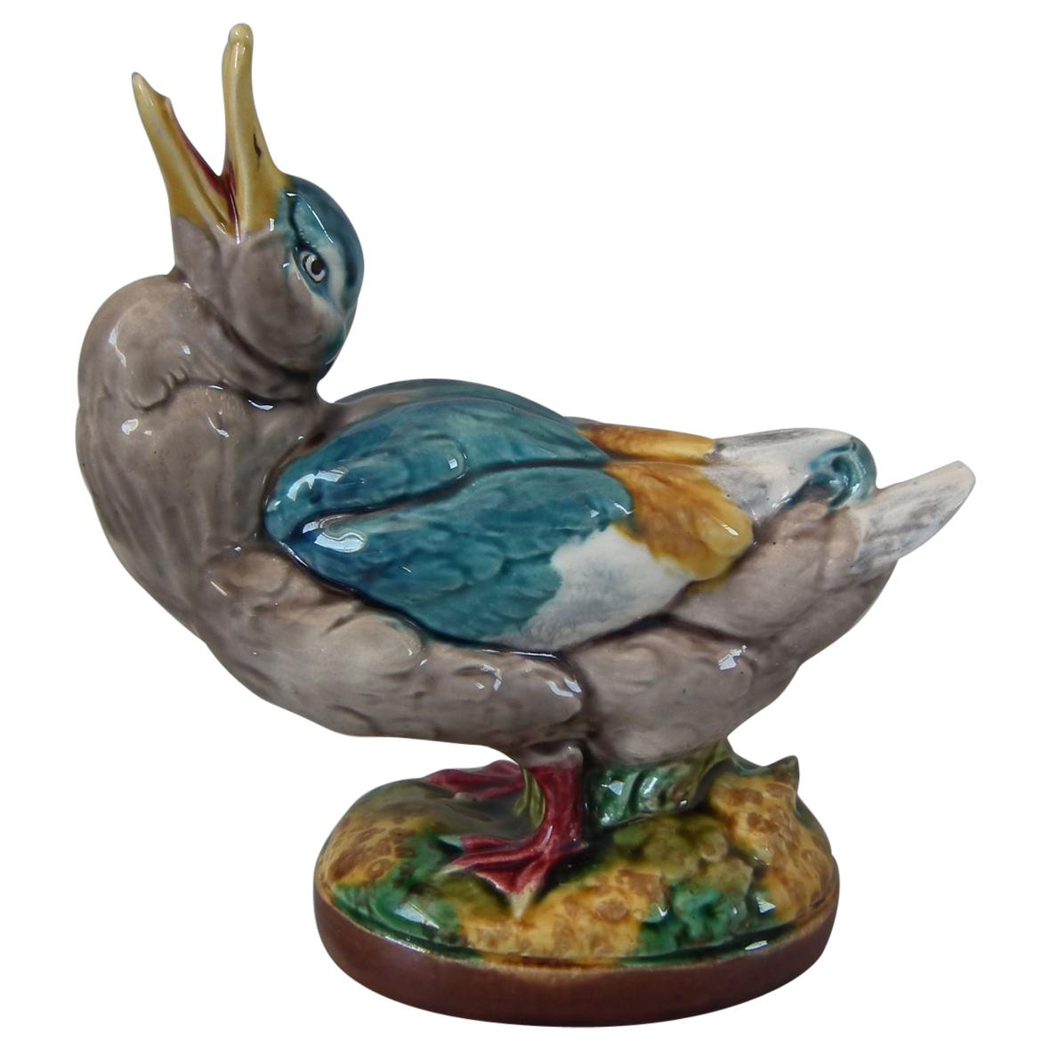 Dreyfus Majolica Duck Figure