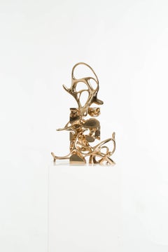 Bronze, Polish, Abstract, Sculpture, Art, Contemporary, Modern, Patina, Complex.