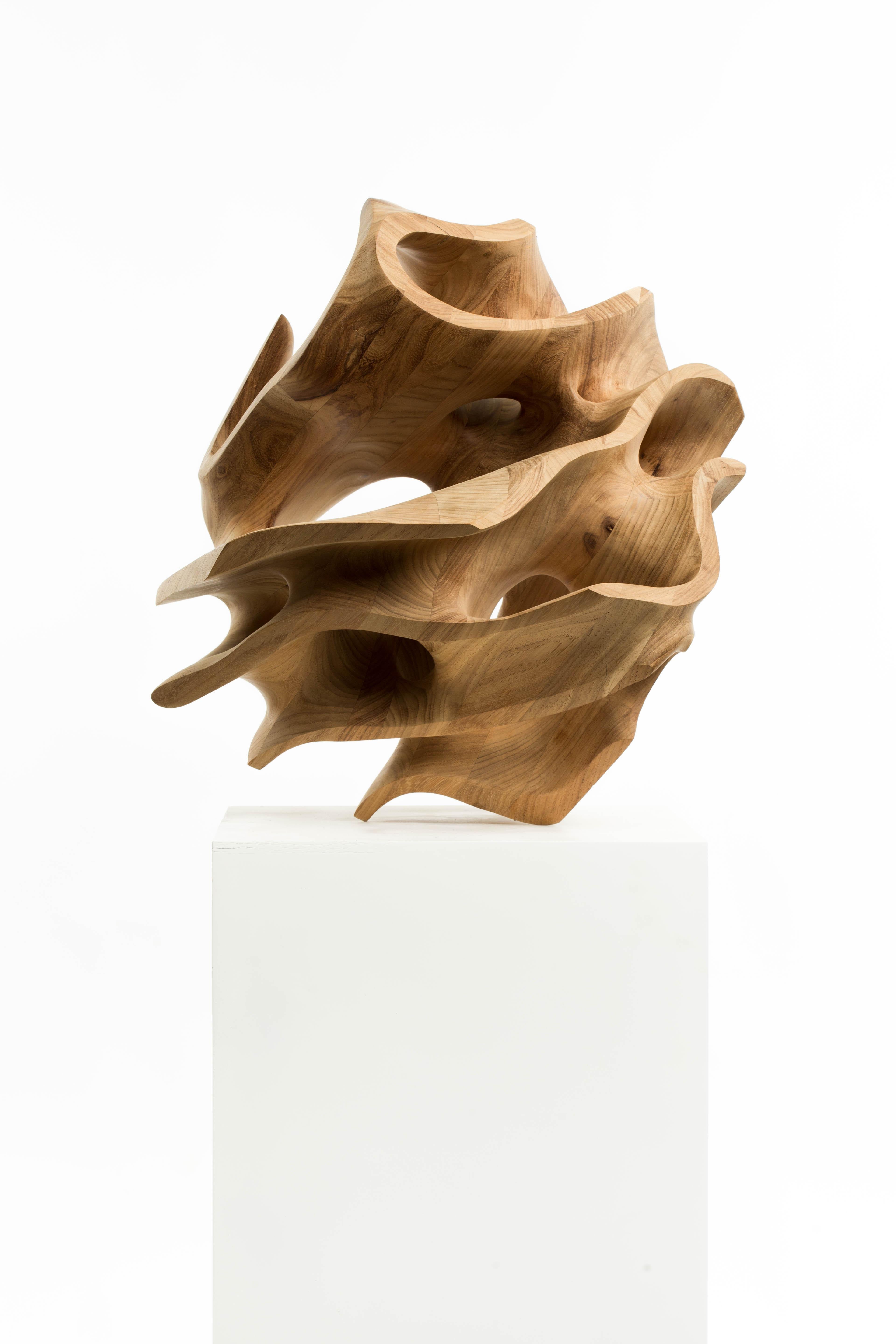 Grezzo, Wood, Cubo, Astratto, Contemporaneo, Moderno, Scultura, Arte, Geometrica in vendita 4