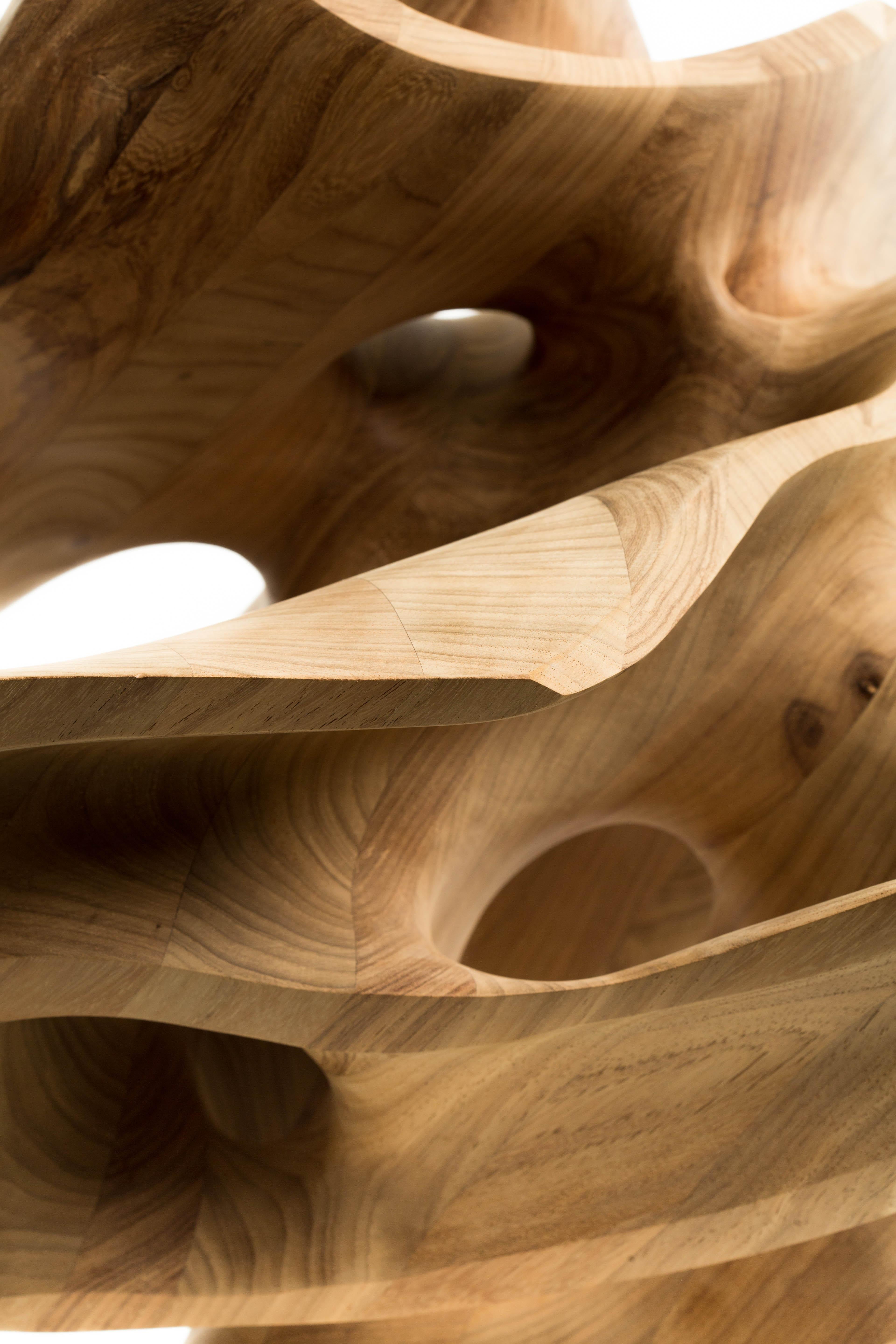 Grezzo, Wood, Cubo, Astratto, Contemporaneo, Moderno, Scultura, Arte, Geometrica in vendita 5
