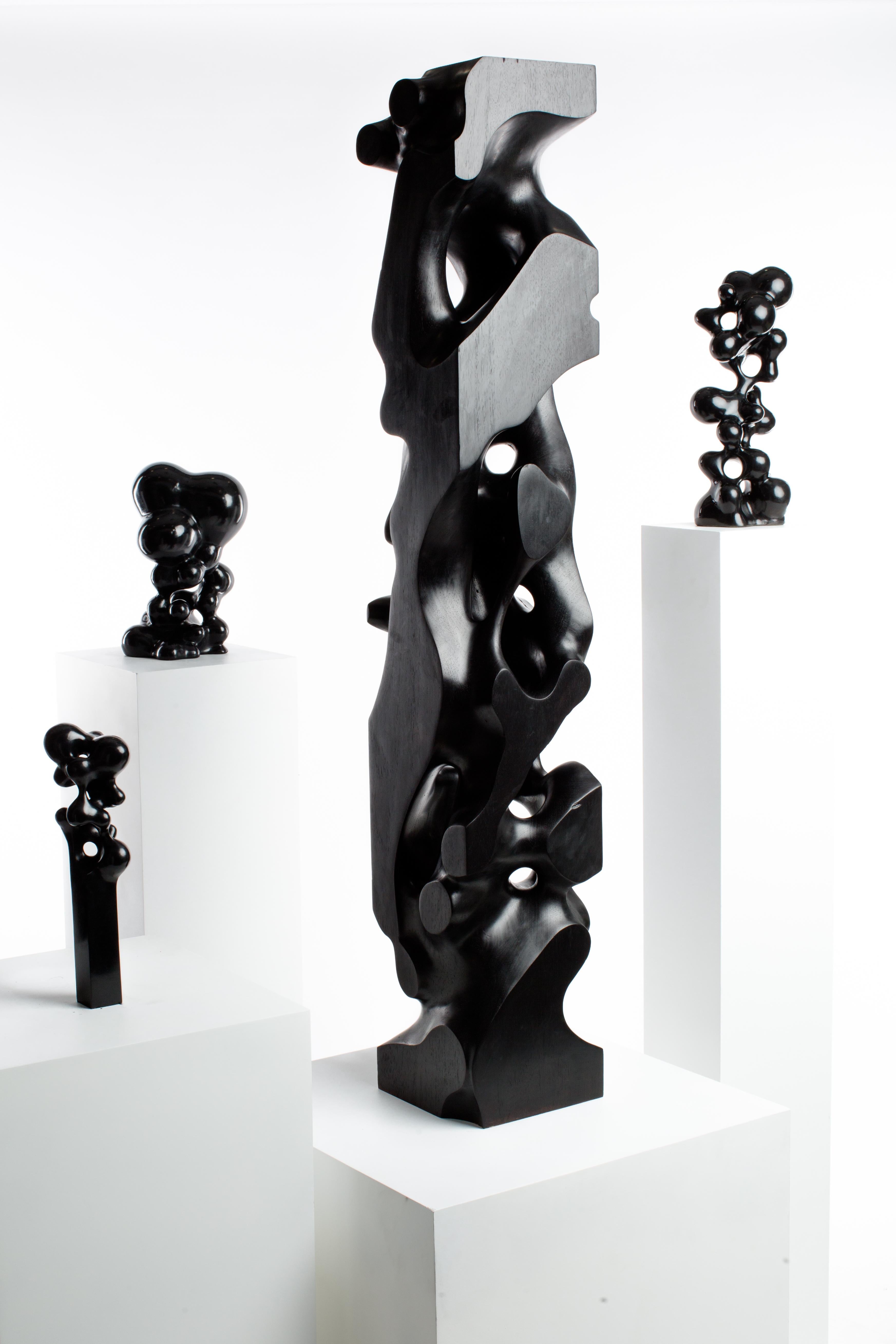 Black, Bronze, Patina, Abstract, Contemporary, Modern, Sculpture 2nd edition For Sale 7