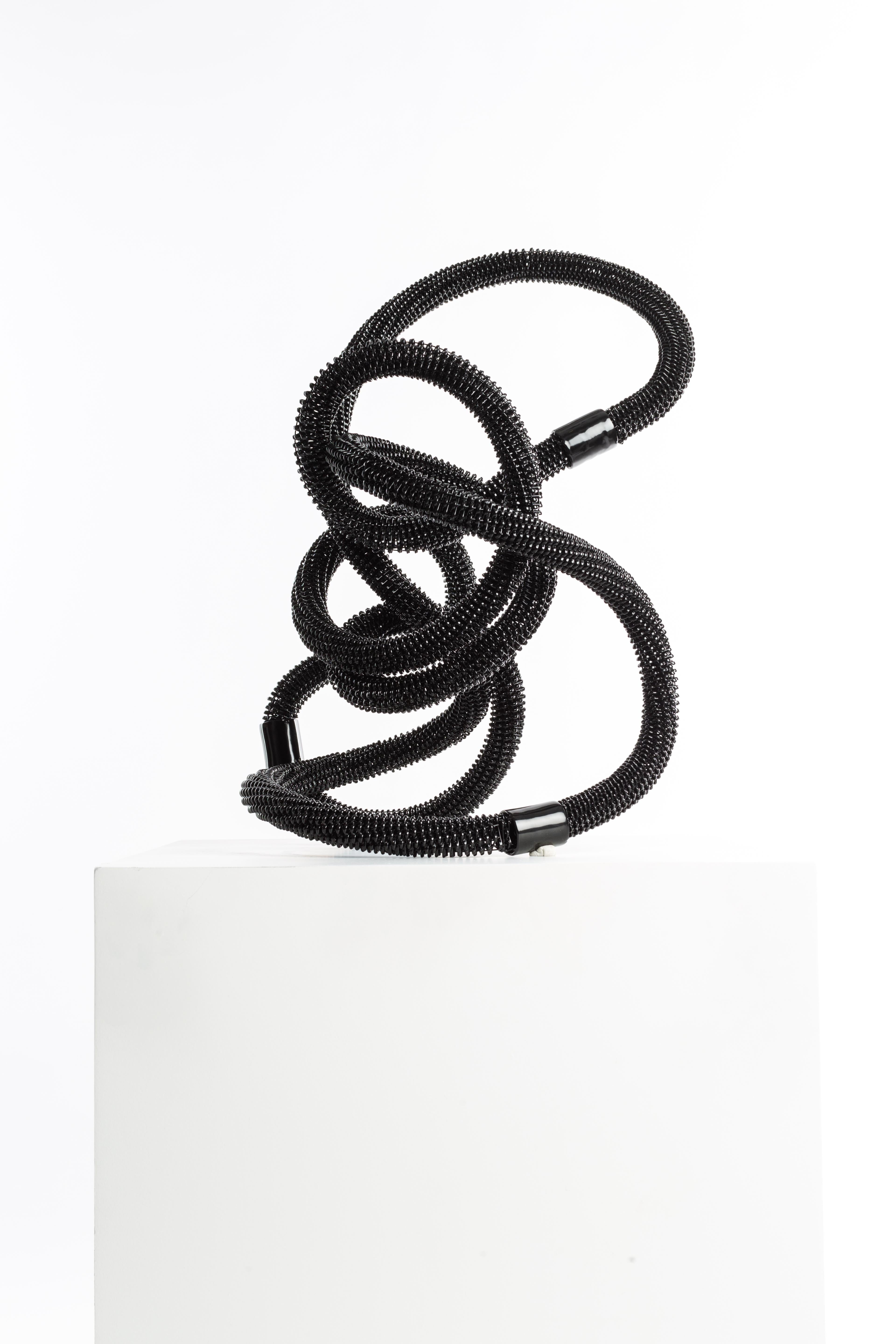 Black, Powder Coating, Wire, Steel, Abstract, Contemporary, Modern, Sculpture 1